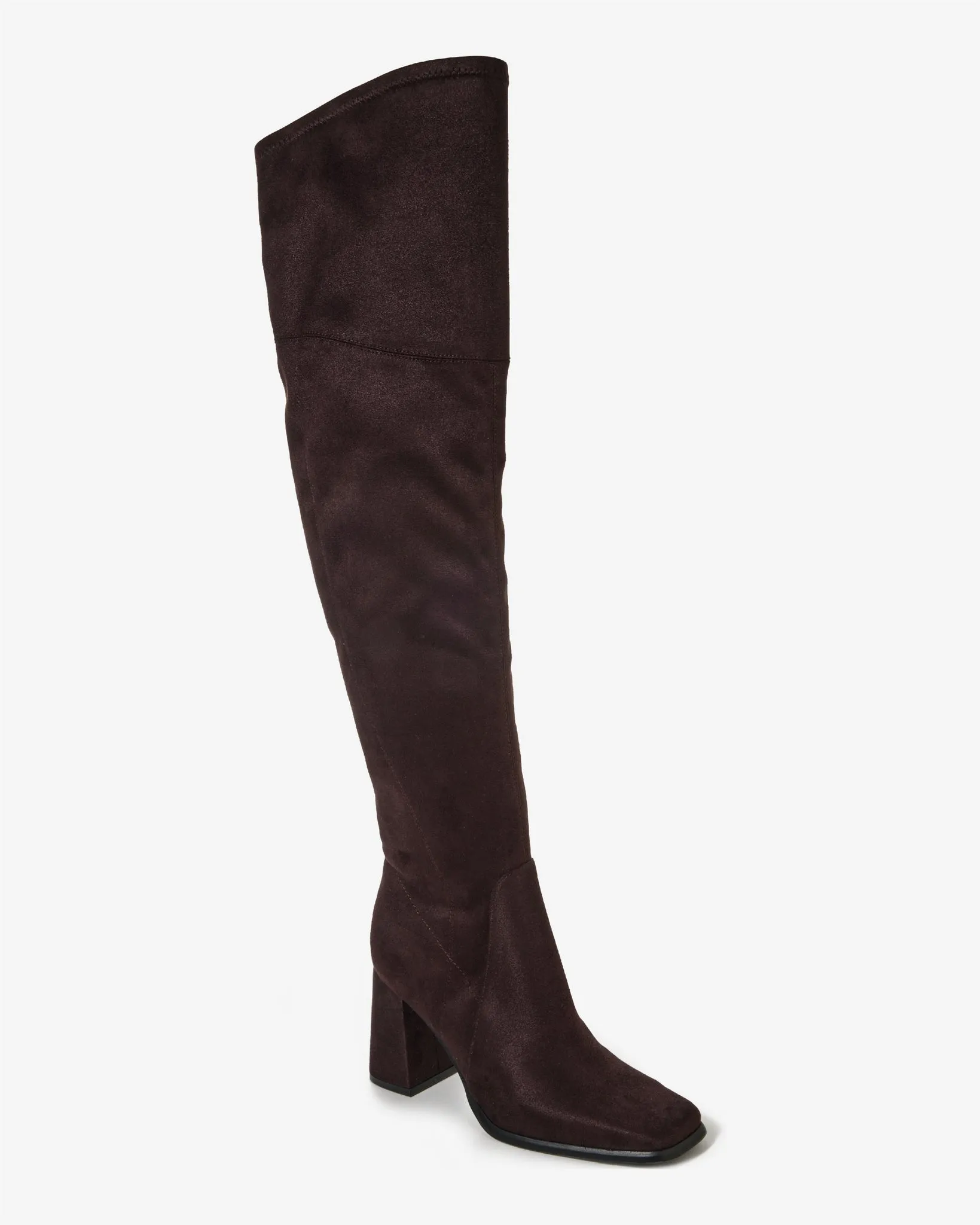 Over the Knee Square Toe Boot Dark Chocolate sold by Boston Proper