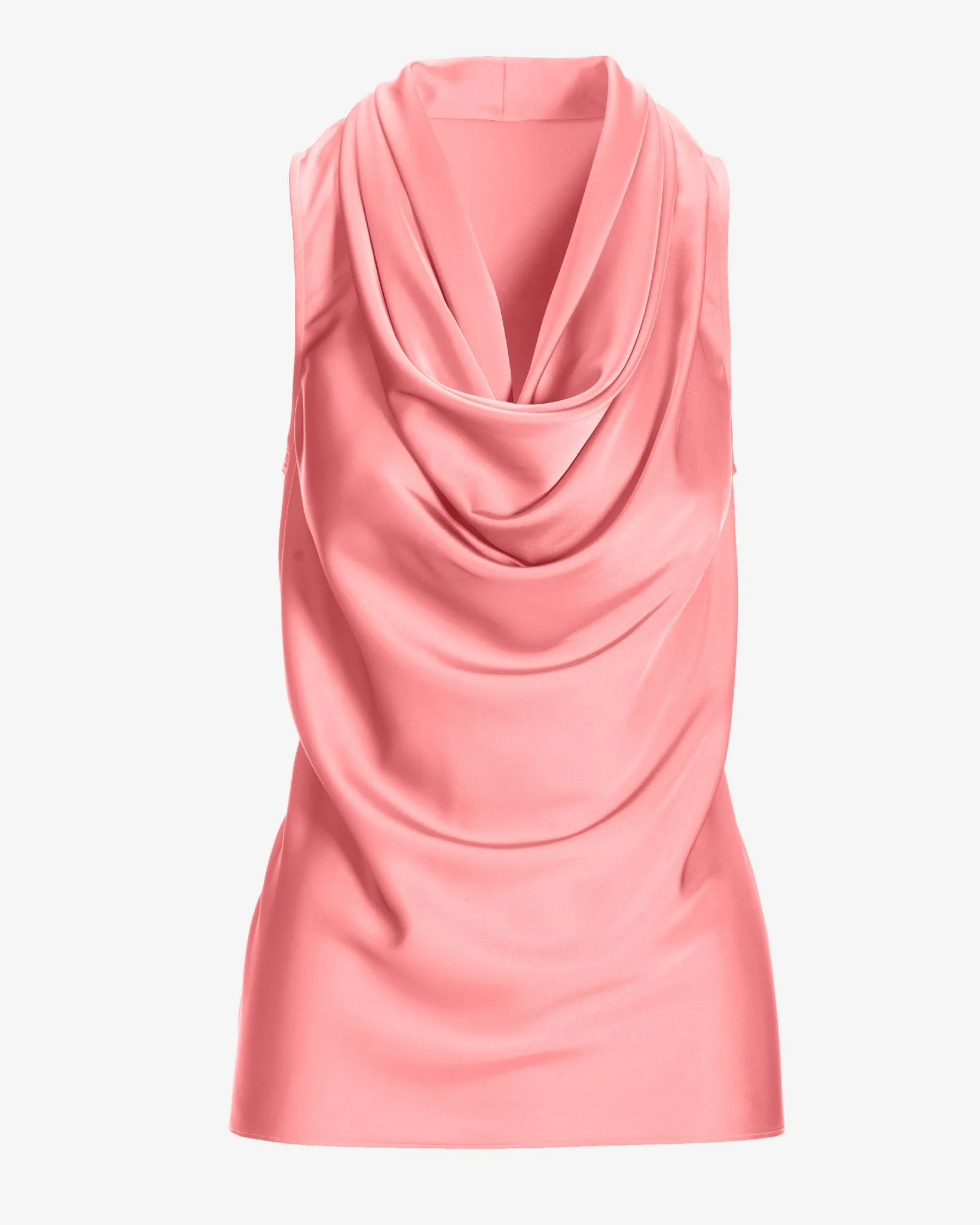 Marilyn Cowl-Neck Charmeuse Blouse Peony sold by Boston Proper product image thumbnail 2