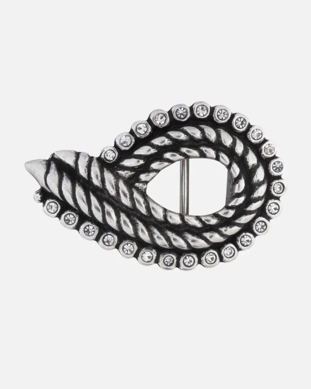 Genoa | Silver Belt Buckle Antique Silver sold by Boston Proper