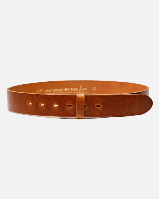 Mia | Camel Smooth Leather Belt Strap sold by Boston Proper