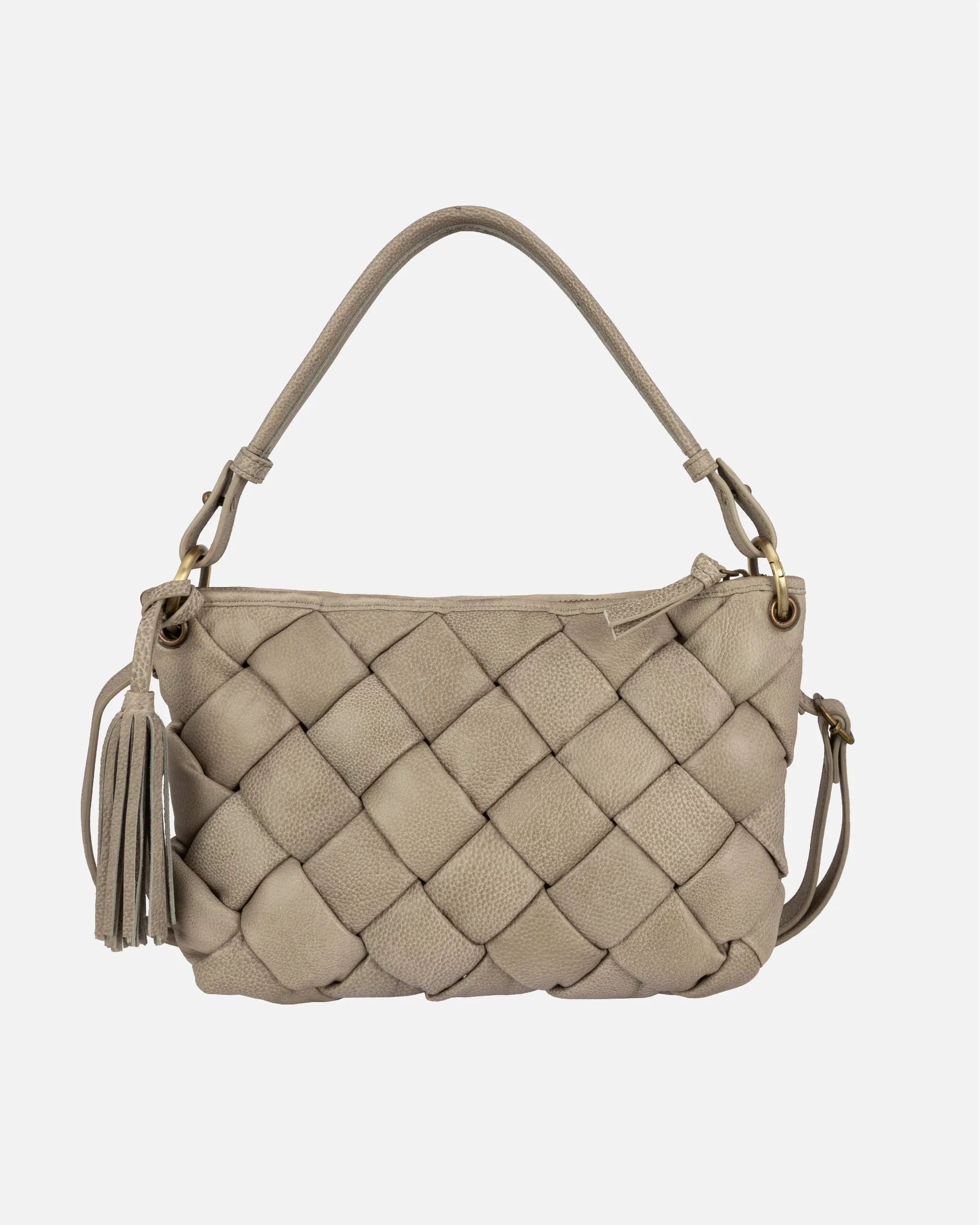 Wang | Woven Leather Shoulder Bag sold by Boston Proper