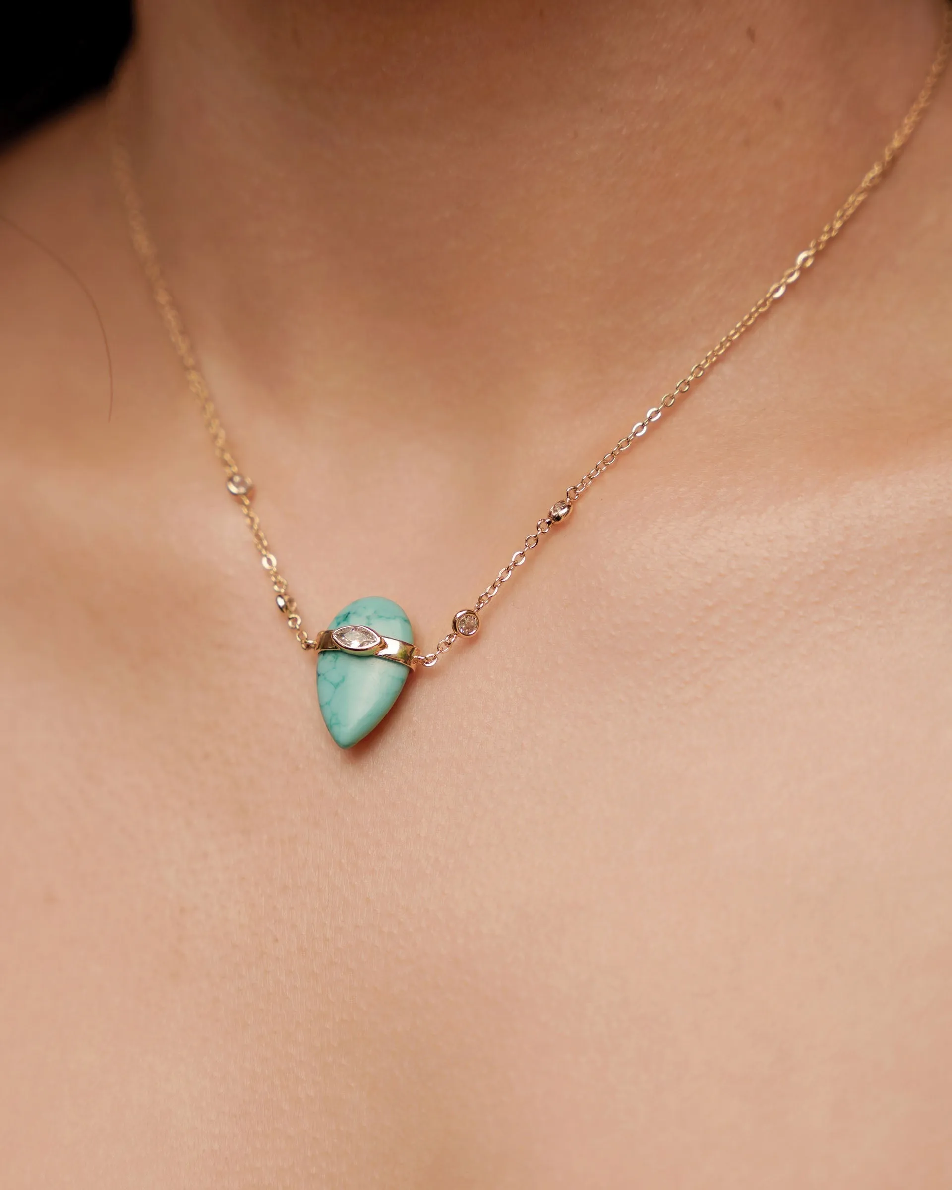 Turquoise Solstice Necklace sold by Boston Proper product image thumbnail 5