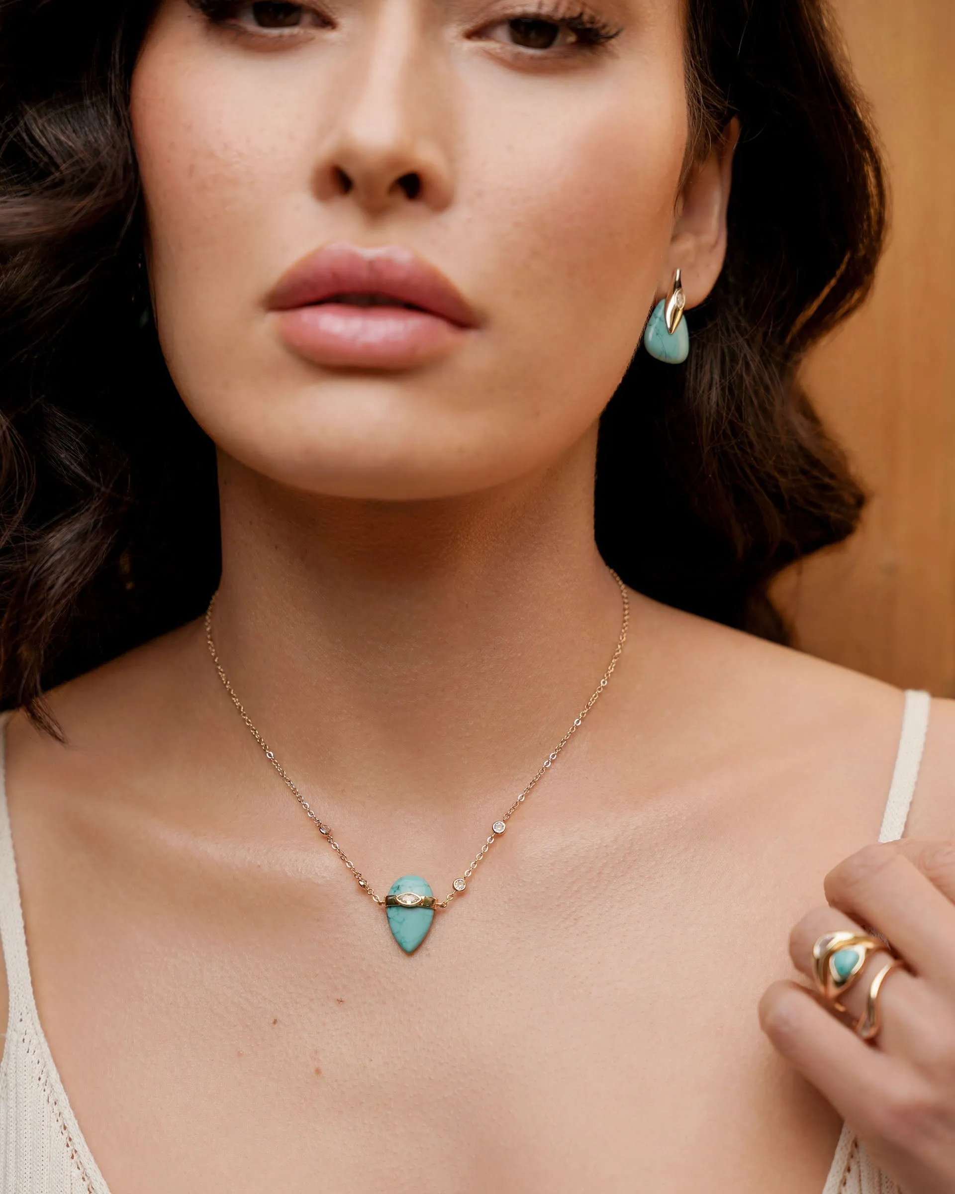 Turquoise Solstice Necklace sold by Boston Proper product image thumbnail 4
