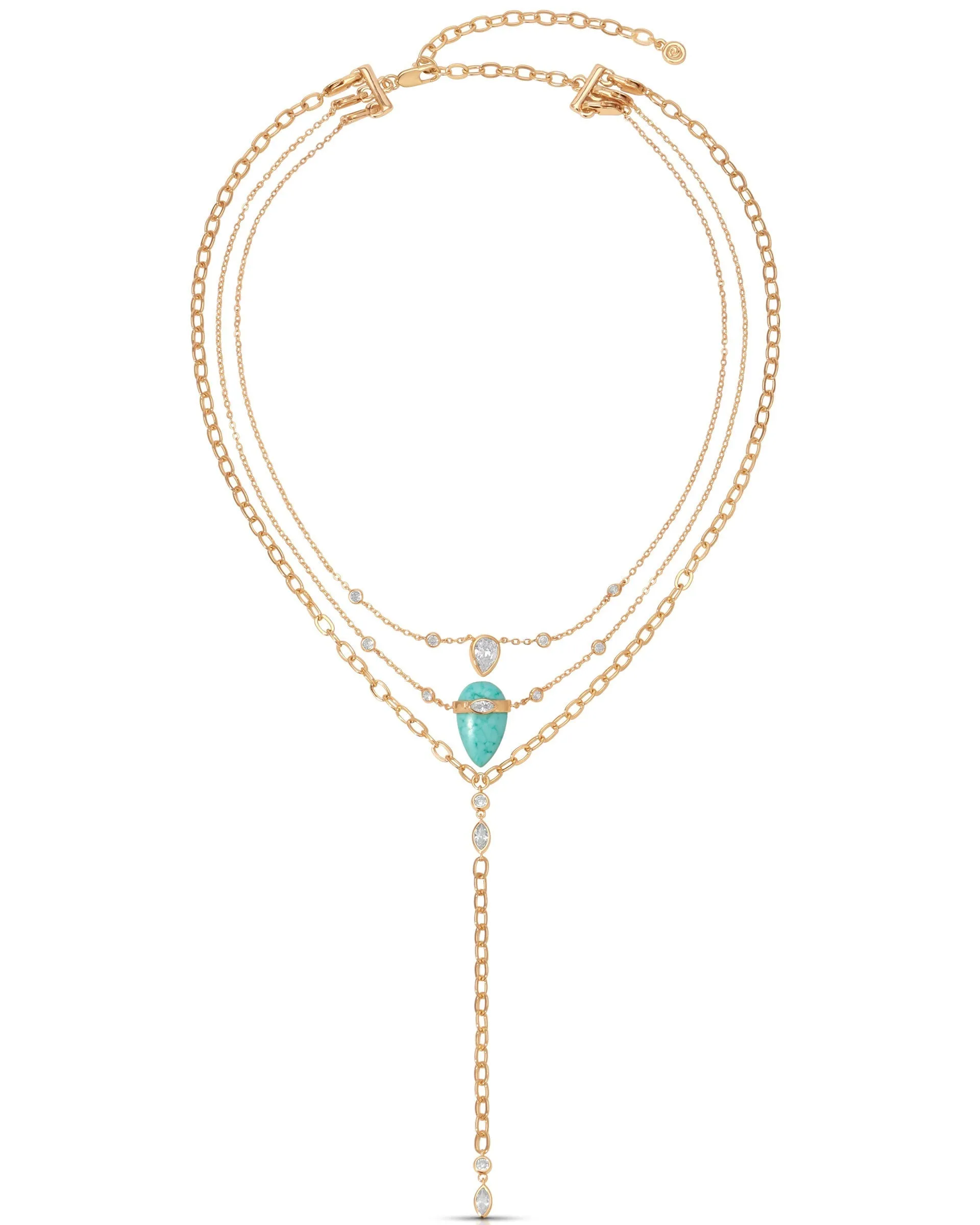 Turquoise Solstice Layered Necklace sold by Boston Proper product image thumbnail 3