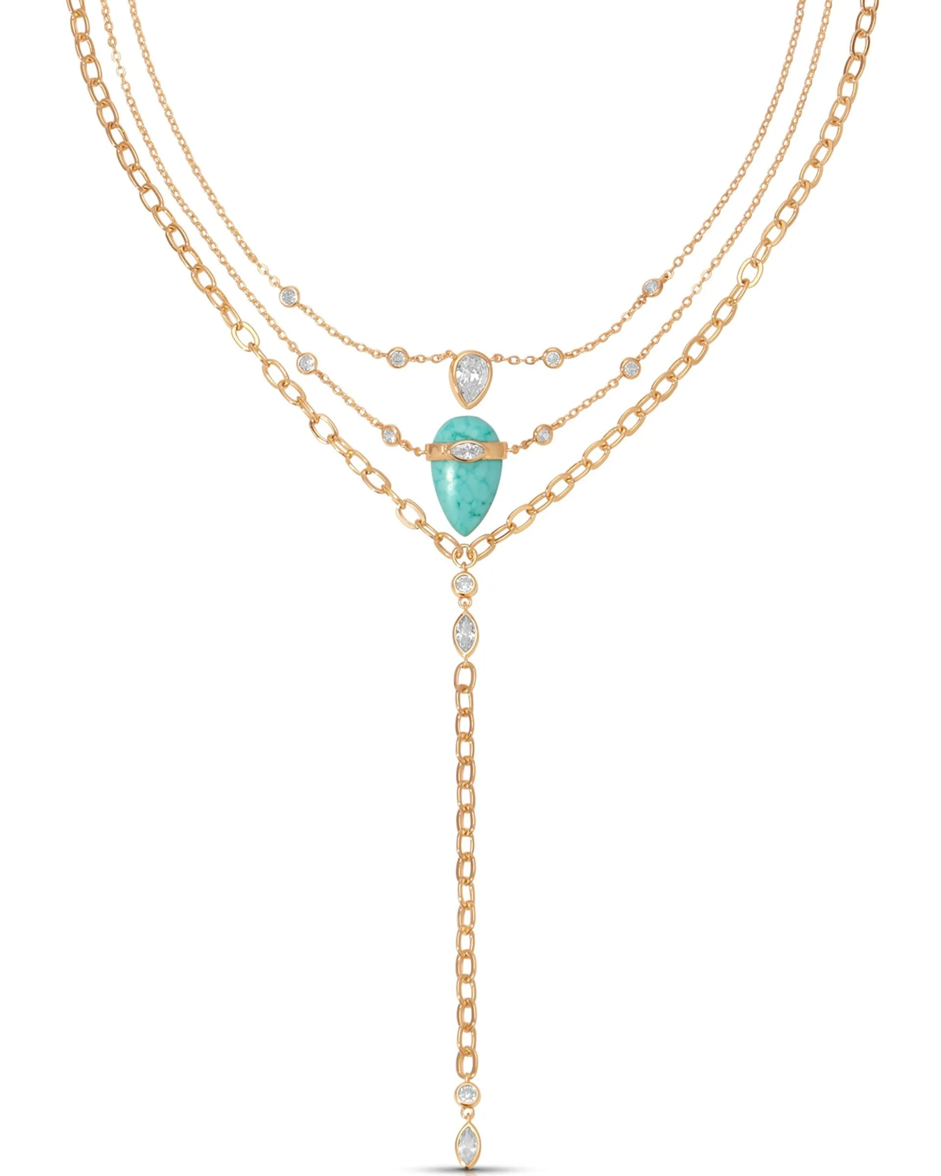 Turquoise Solstice Layered Necklace sold by Boston Proper