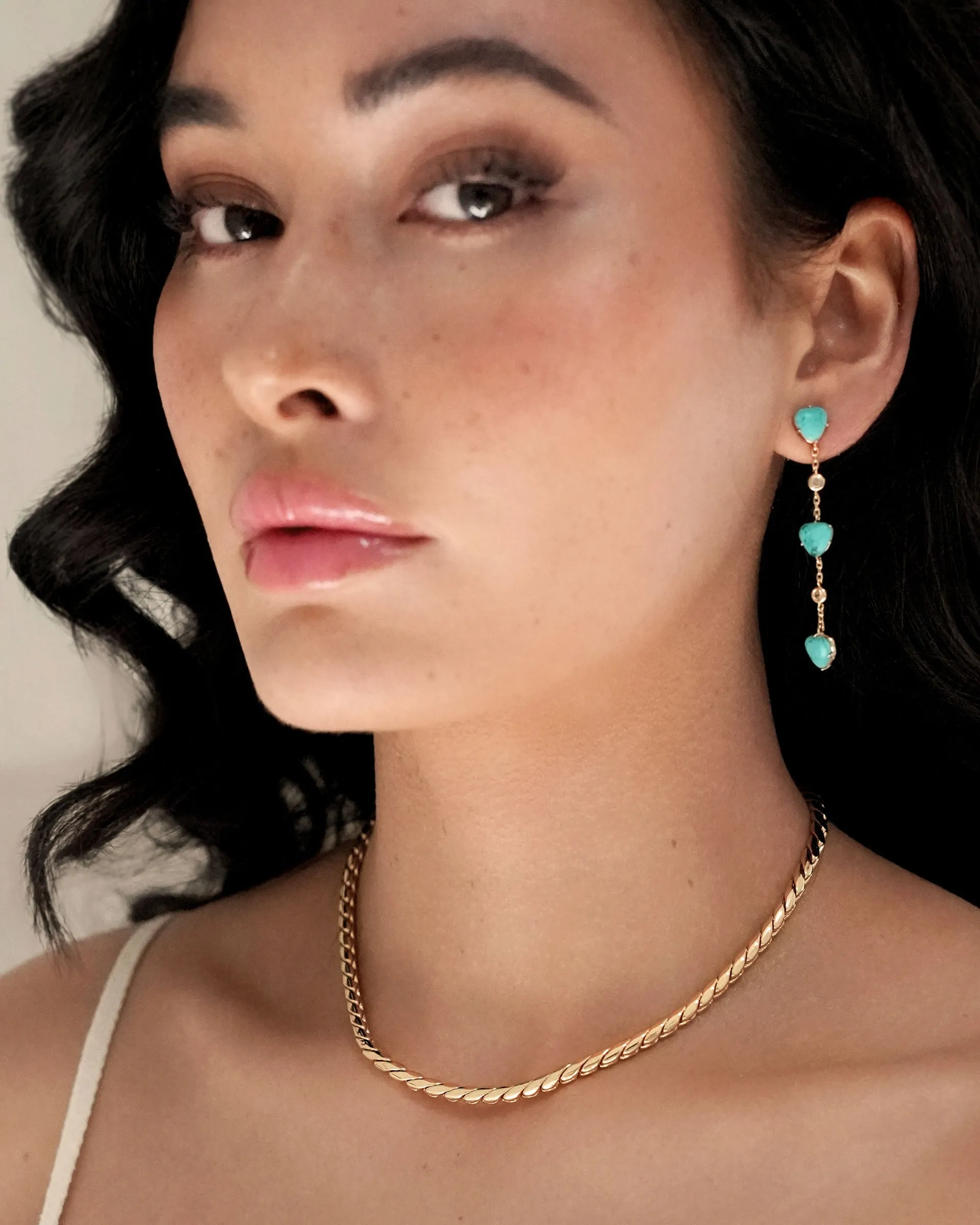 Turquoise Solstice Dangle Earrings sold by Boston Proper product image thumbnail 5