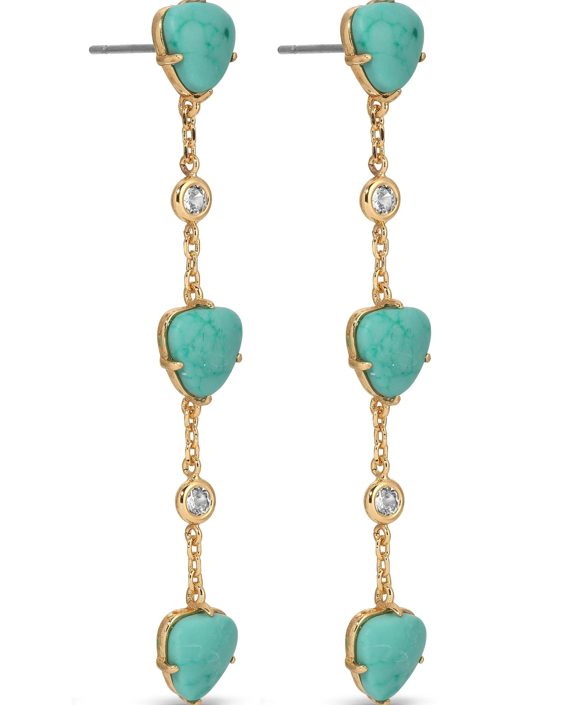 Turquoise Solstice Dangle Earrings sold by Boston Proper product image thumbnail 3
