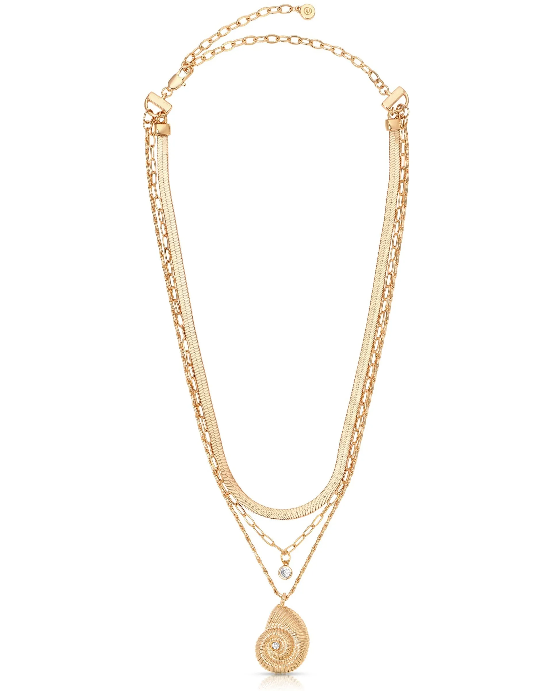 Nautilus Shell Pendant Layered Necklace sold by Boston Proper product image thumbnail 3