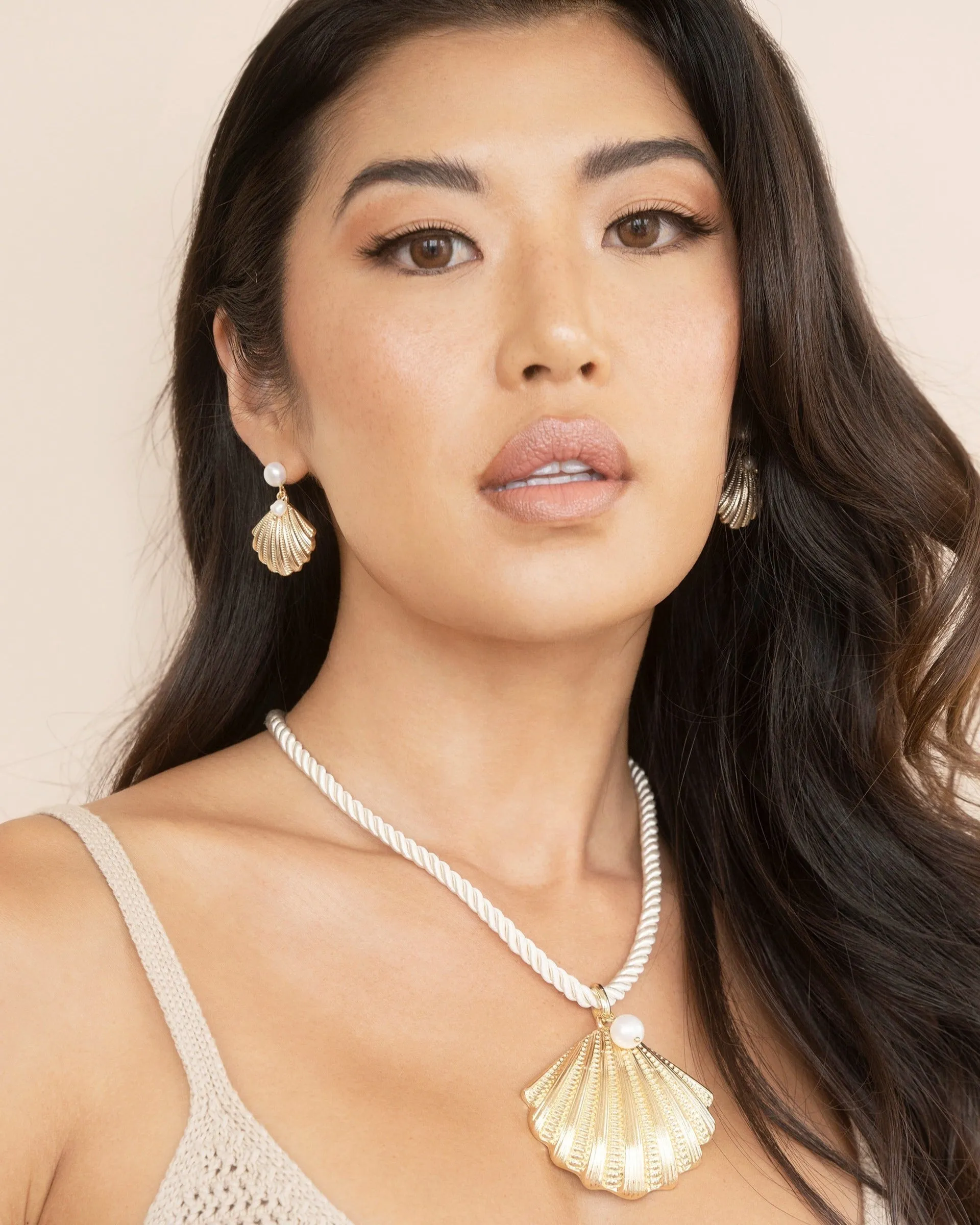 Scallop Shell and Pearl Earrings sold by Boston Proper product image thumbnail 4