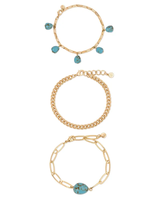 Turquoise Nugget Bracelet Set sold by Boston Proper
