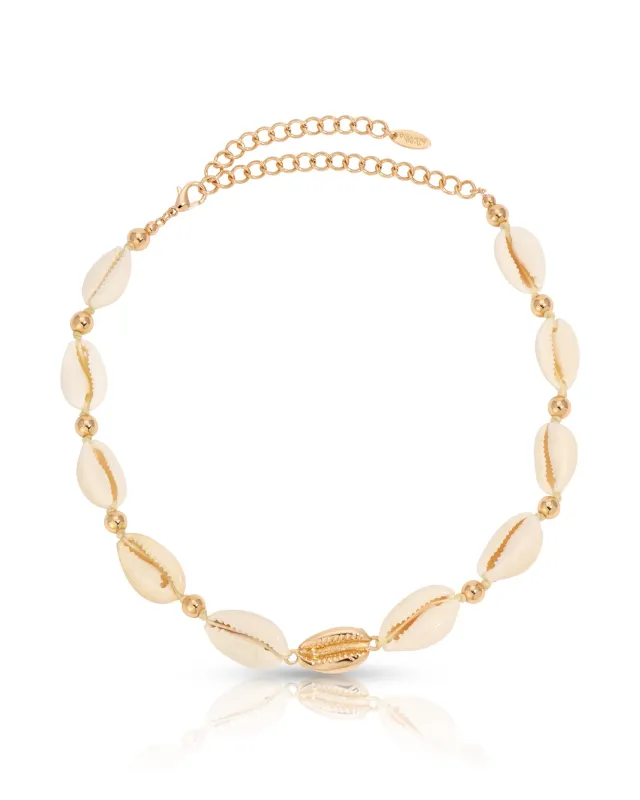 Out to Sea Cowrie Shell Necklace sold by Boston Proper