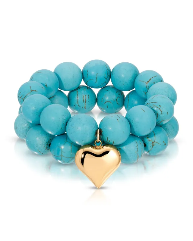 Luck and Love Turquoise Bracelet Set sold by Boston Proper