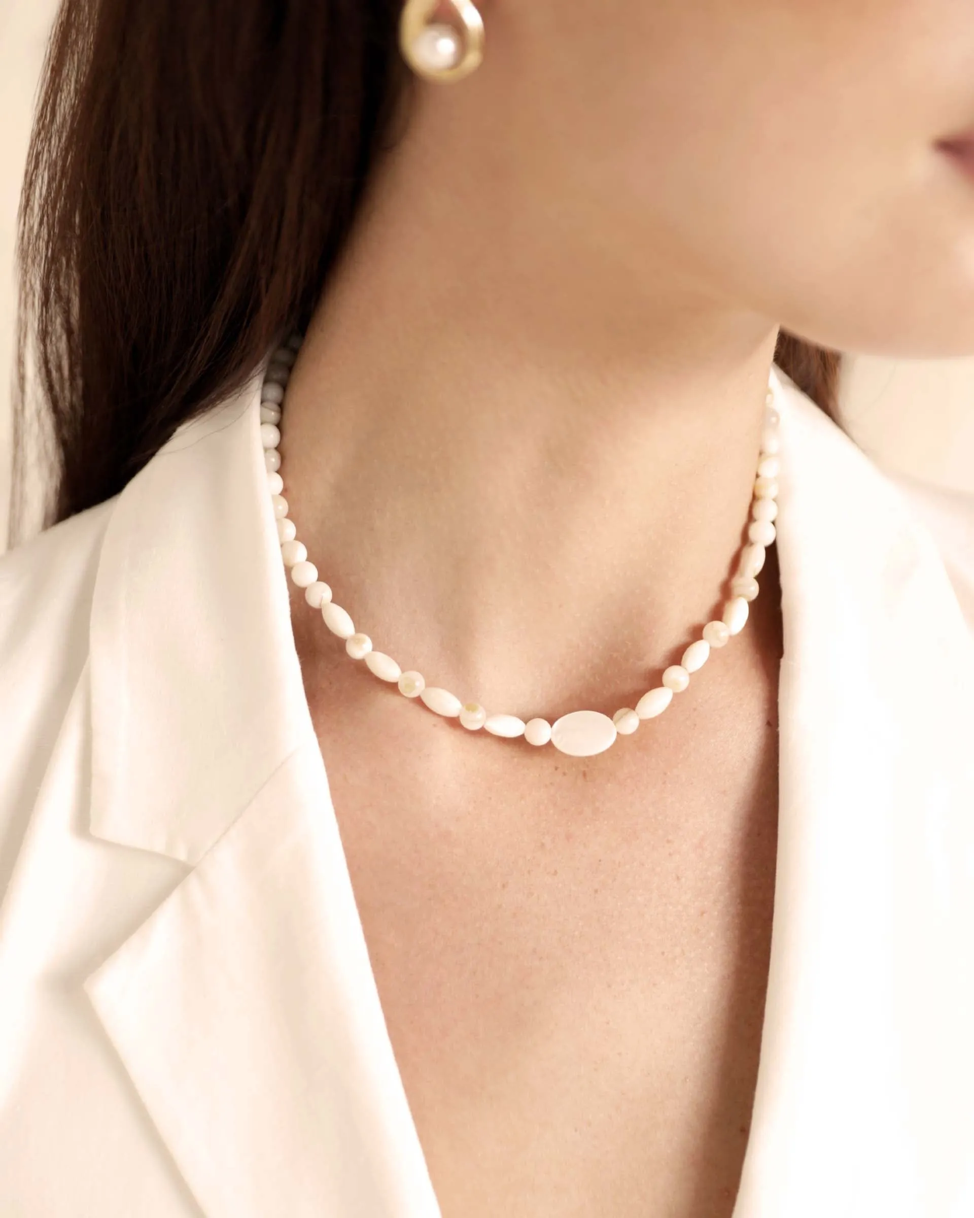 Opalescent Shell Necklace Set sold by Boston Proper product image thumbnail 4