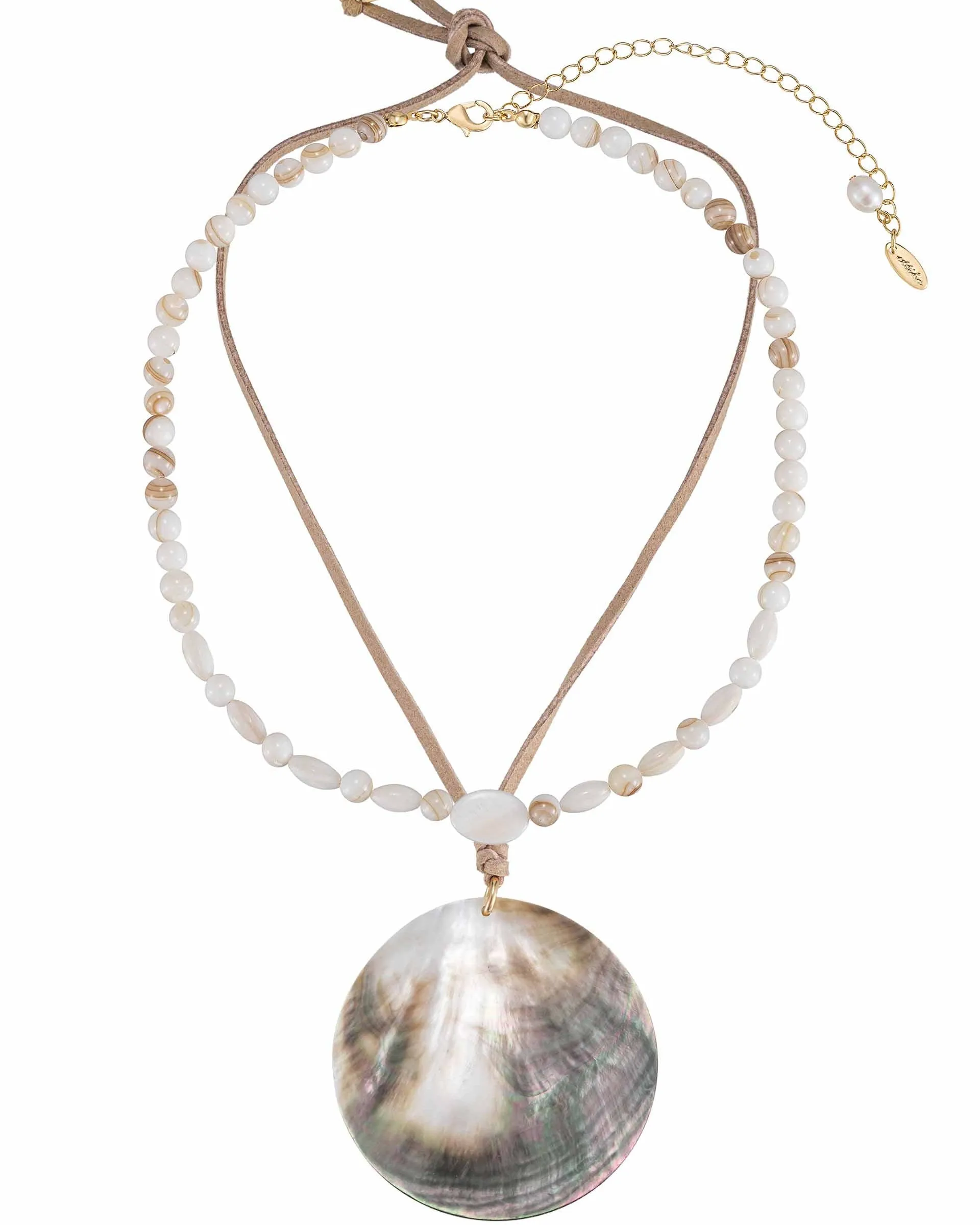 Opalescent Shell Necklace Set sold by Boston Proper product image thumbnail 3