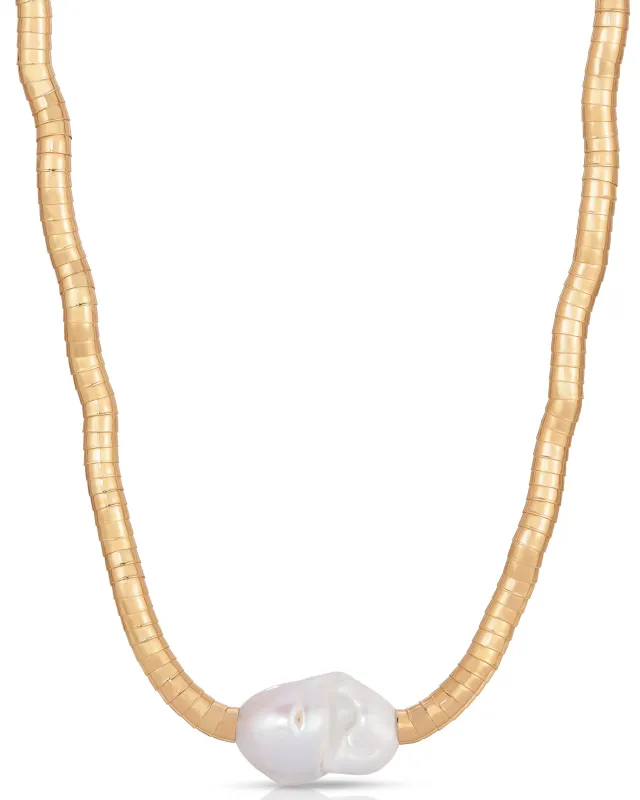 Liquid Gold and Pearl Choker sold by Boston Proper