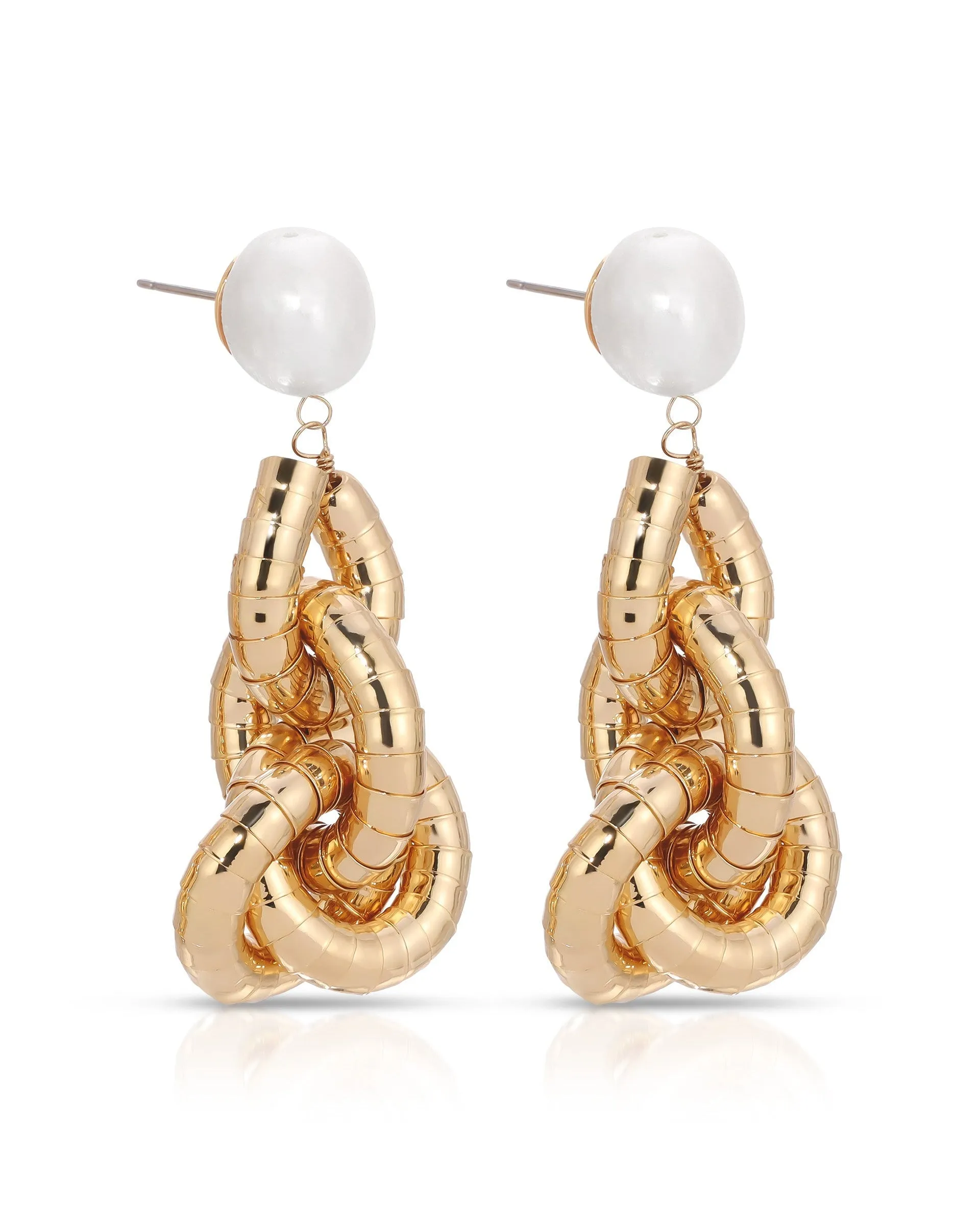 Liquid Gold Pearl Drop Earrings sold by Boston Proper product image thumbnail 3