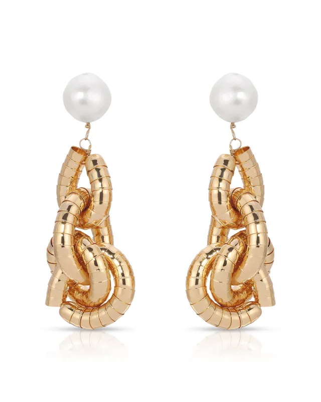Liquid Gold Pearl Drop Earrings sold by Boston Proper