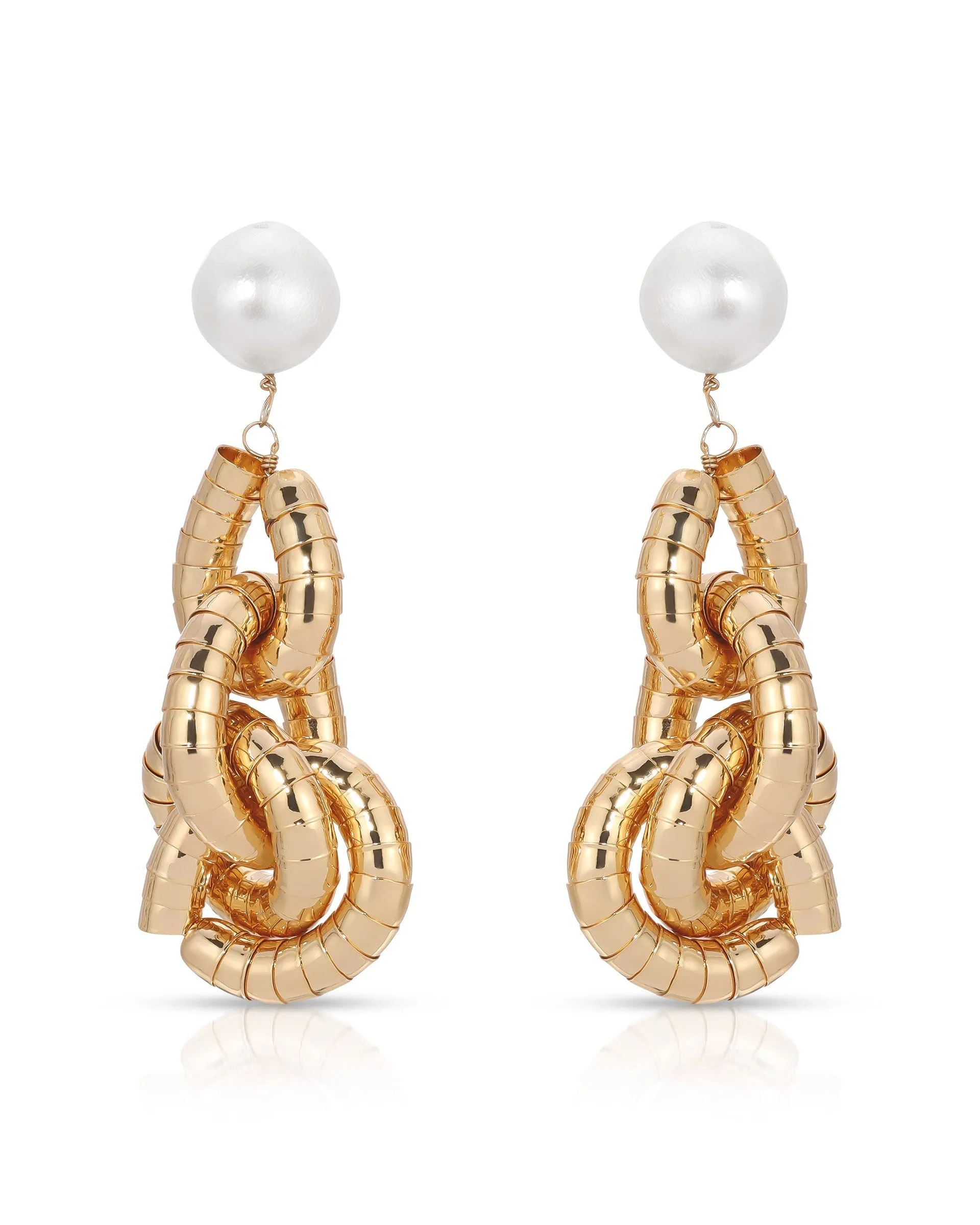 Liquid Gold Pearl Drop Earrings sold by Boston Proper