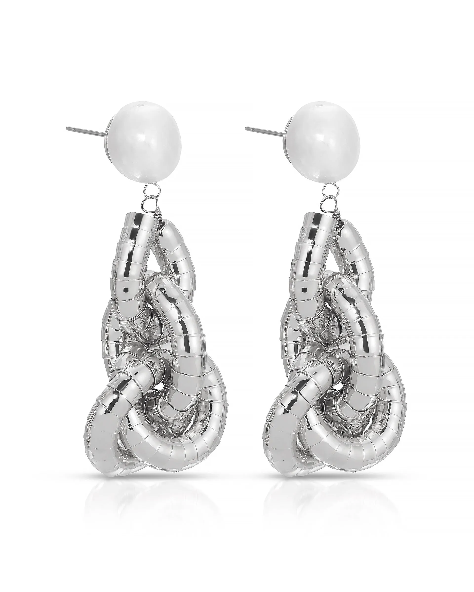Liquid Gold Pearl Drop Earrings sold by Boston Proper product image thumbnail 5