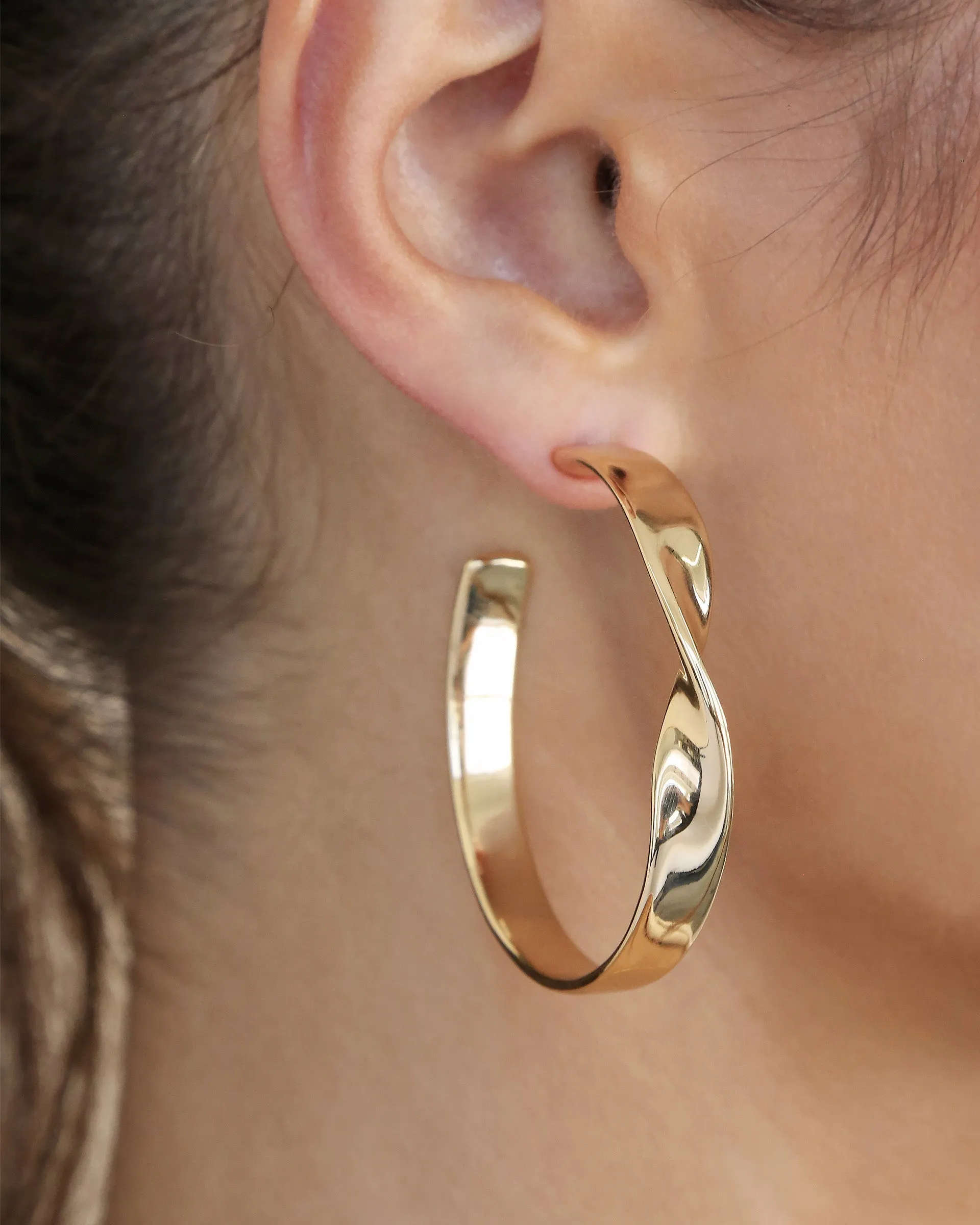 Heirloom Twist Large Hoops sold by Boston Proper product image thumbnail 2