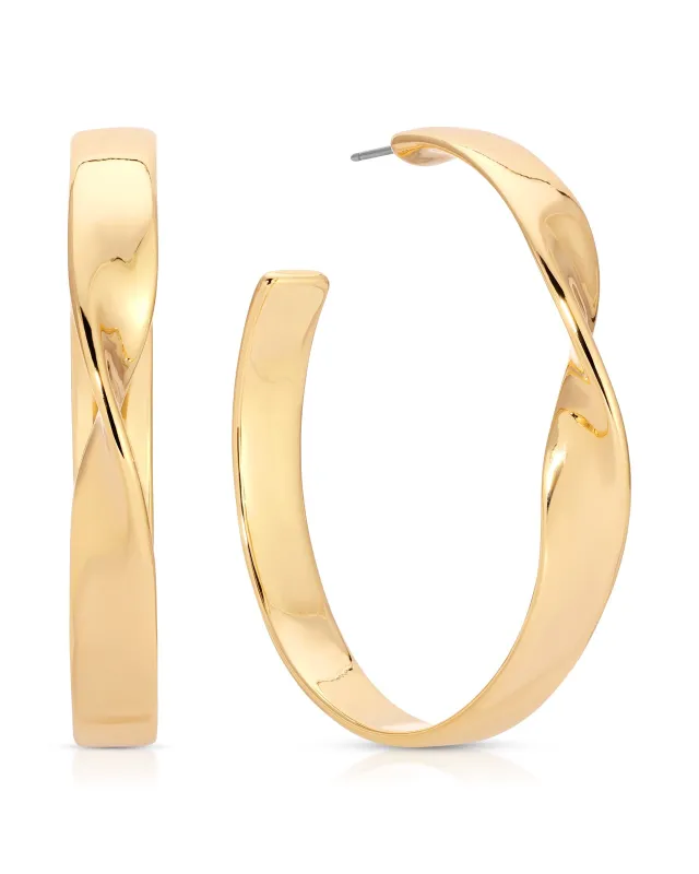 Heirloom Twist Large Hoops sold by Boston Proper