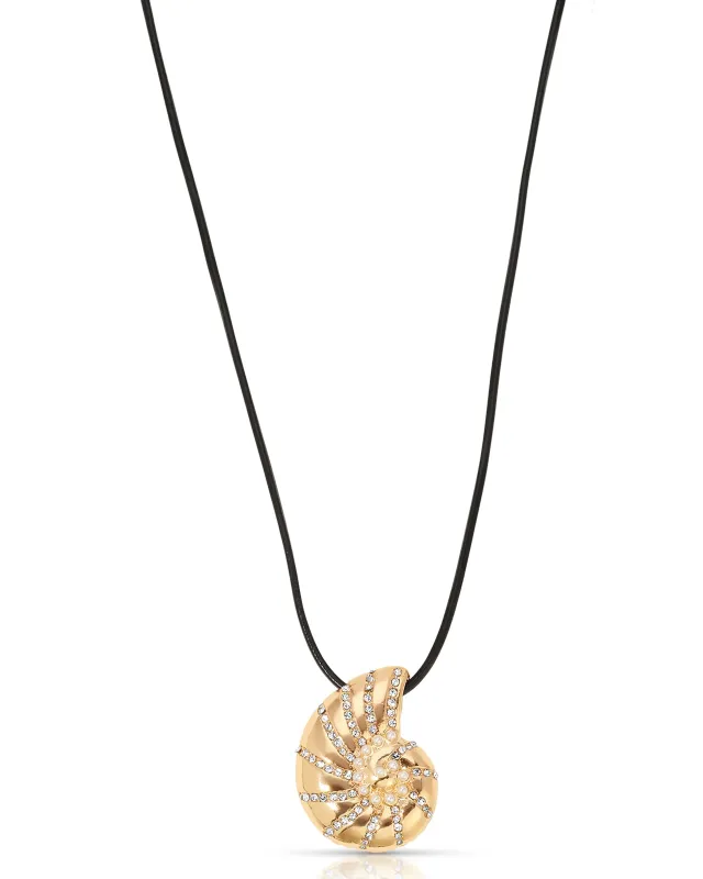 Nautilus Shell Cord Necklace sold by Boston Proper