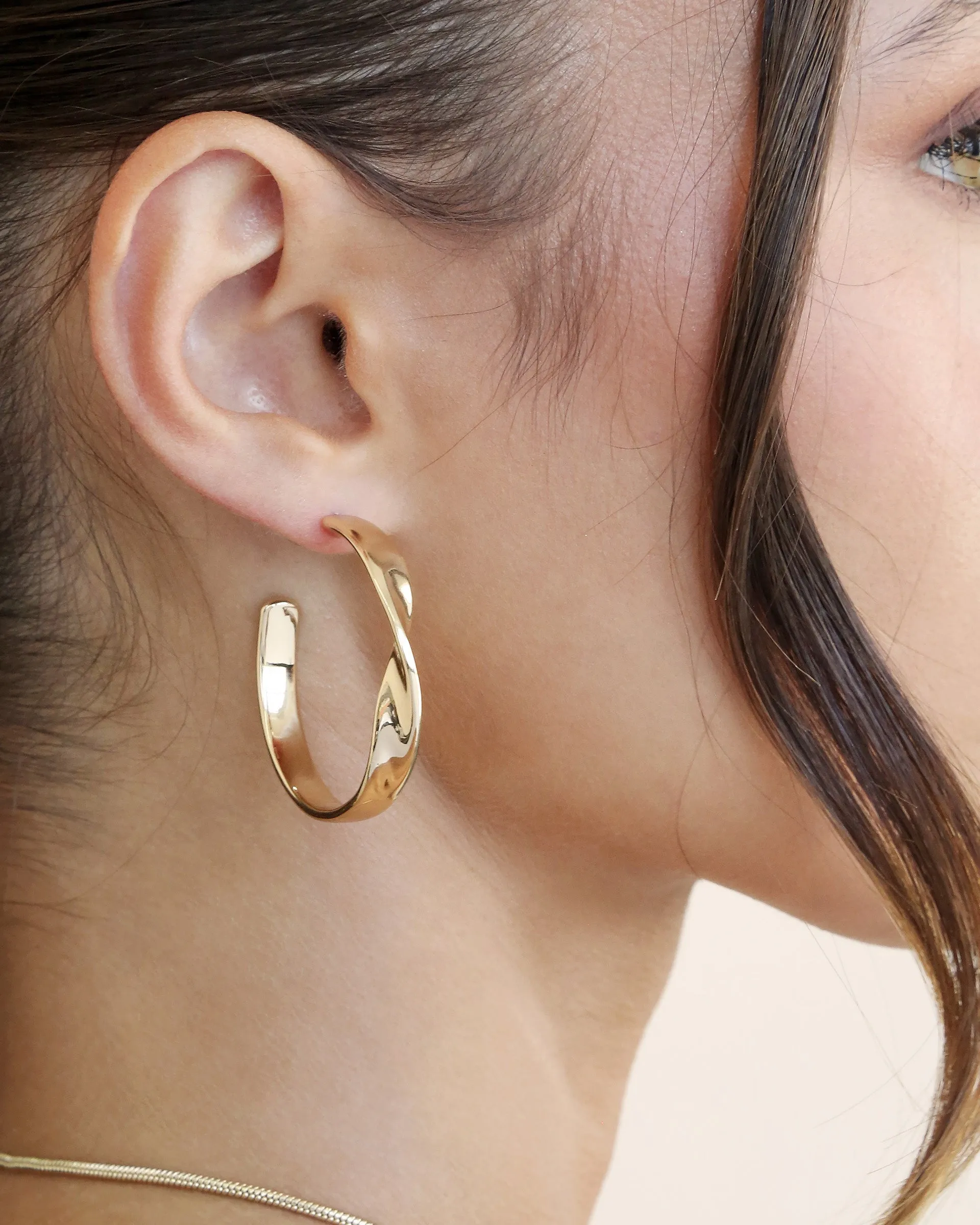 Heirloom Twist Medium Hoops sold by Boston Proper product image thumbnail 2