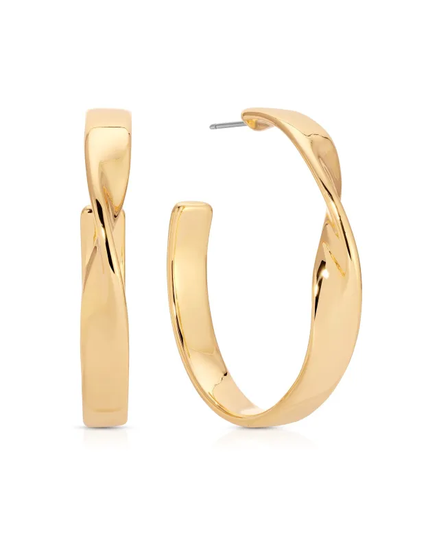 Heirloom Twist Medium Hoops sold by Boston Proper