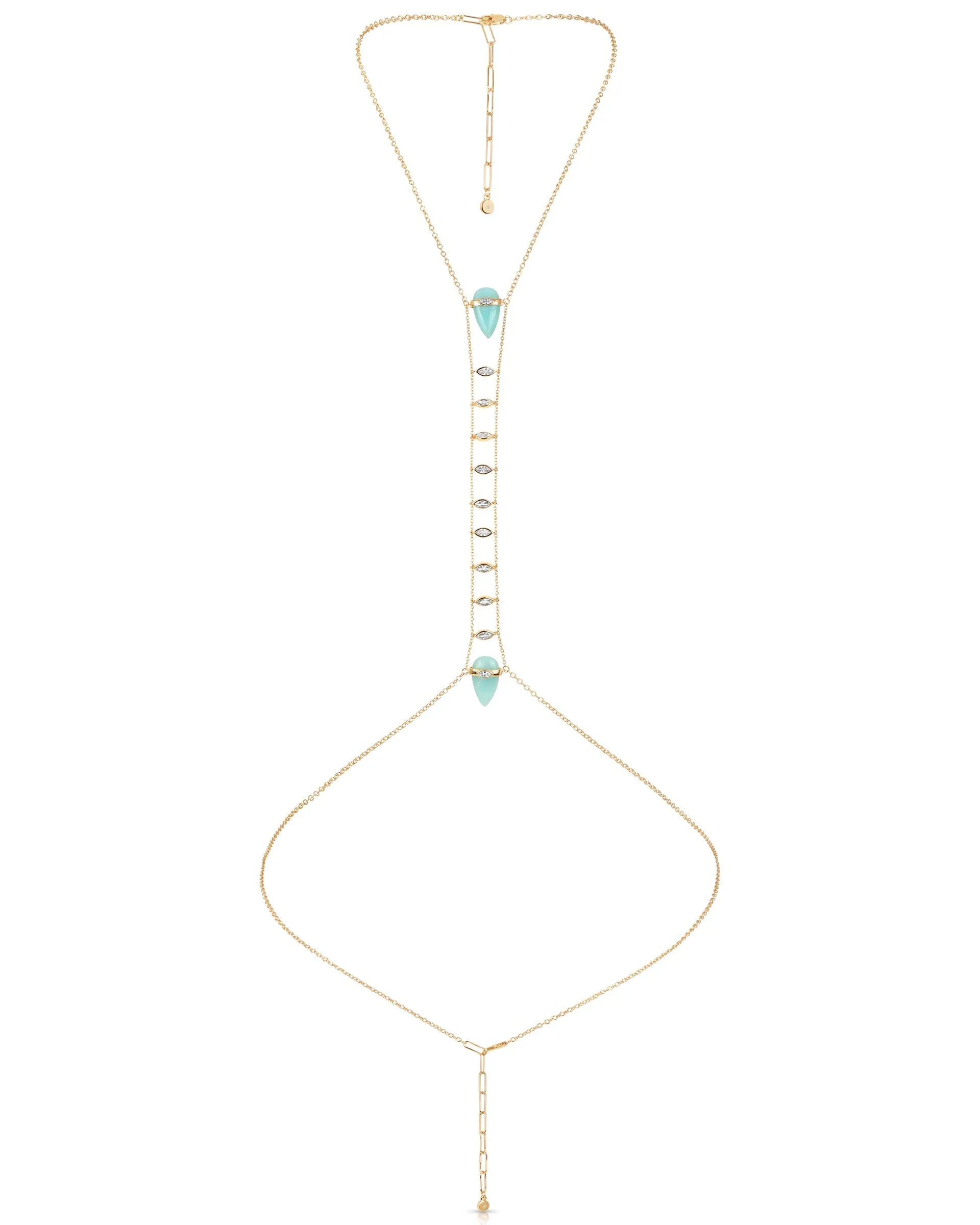 Turquoise Solstice Body Chain sold by Boston Proper