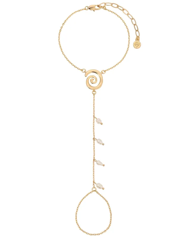 Aura Pearl Hand Chain sold by Boston Proper