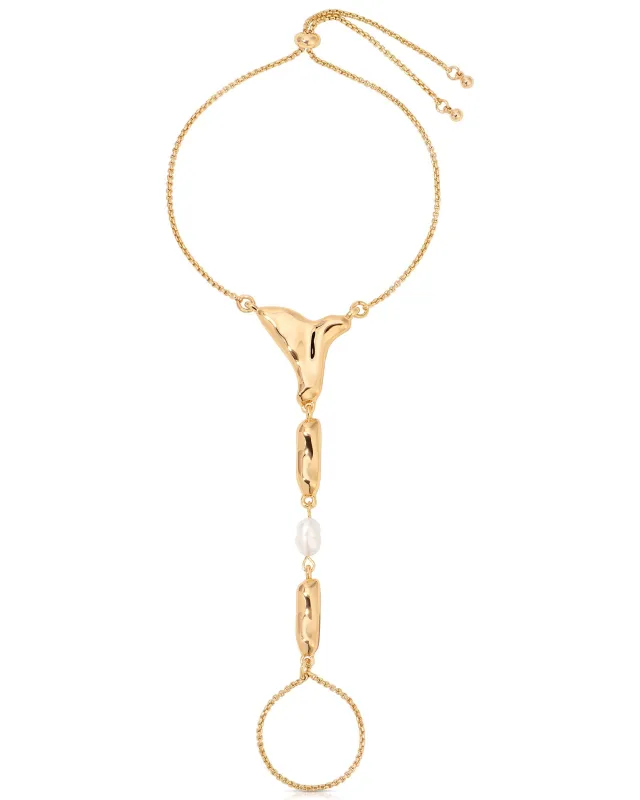 Liquid Metal Hand Chain sold by Boston Proper