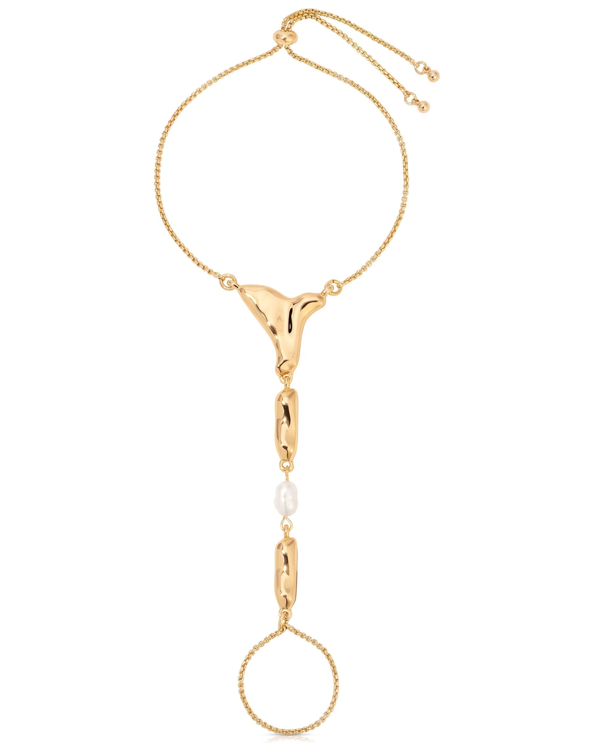 Liquid Metal Hand Chain sold by Boston Proper