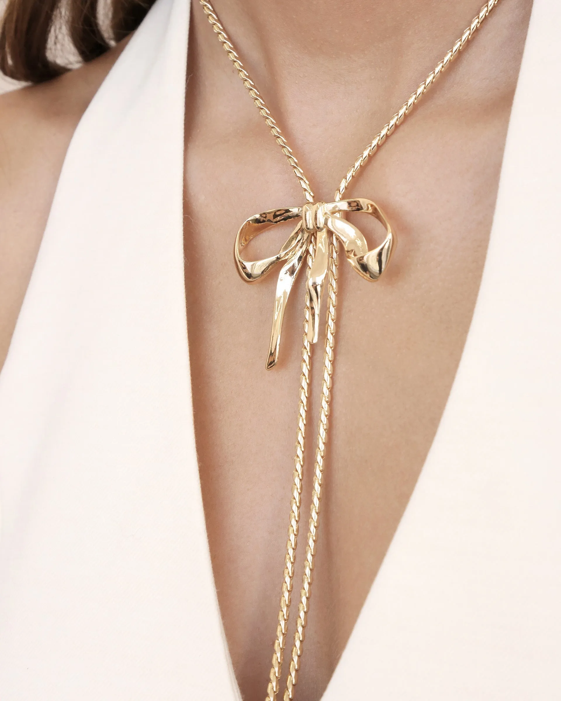 Bow Organica Bolo Necklace sold by Boston Proper product image thumbnail 4