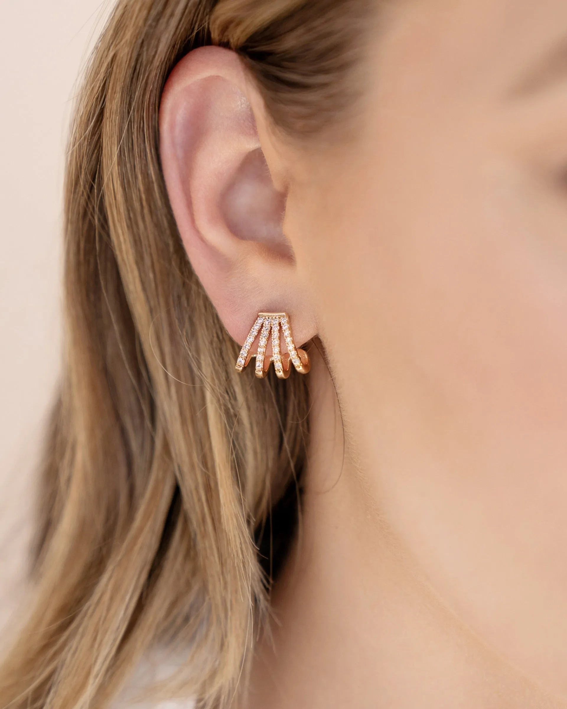 Glisten Wing Pavé Earrings sold by Boston Proper product image thumbnail 2