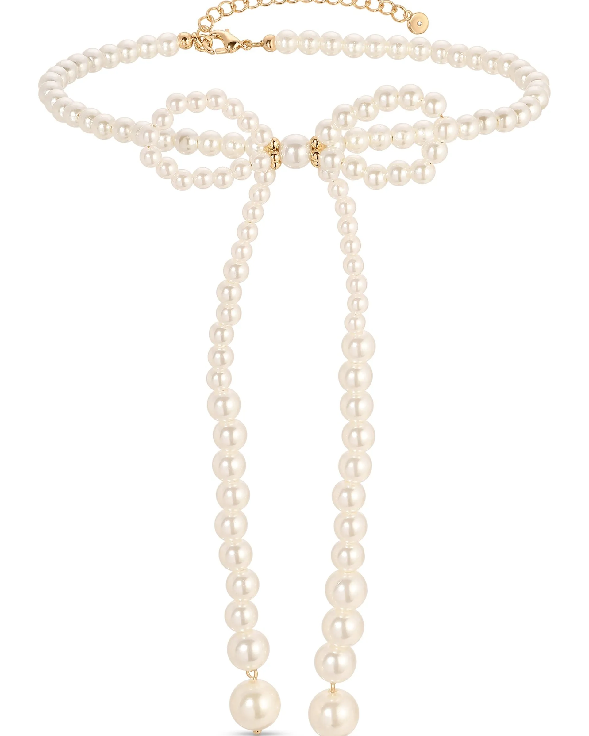 Venus Pearl Bow Necklace sold by Boston Proper
