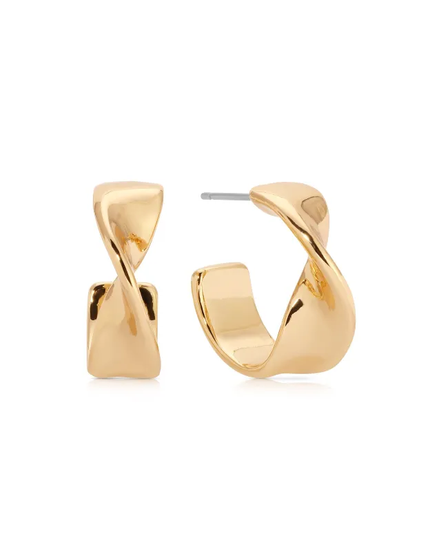 Heirloom Twist Small Hoops sold by Boston Proper
