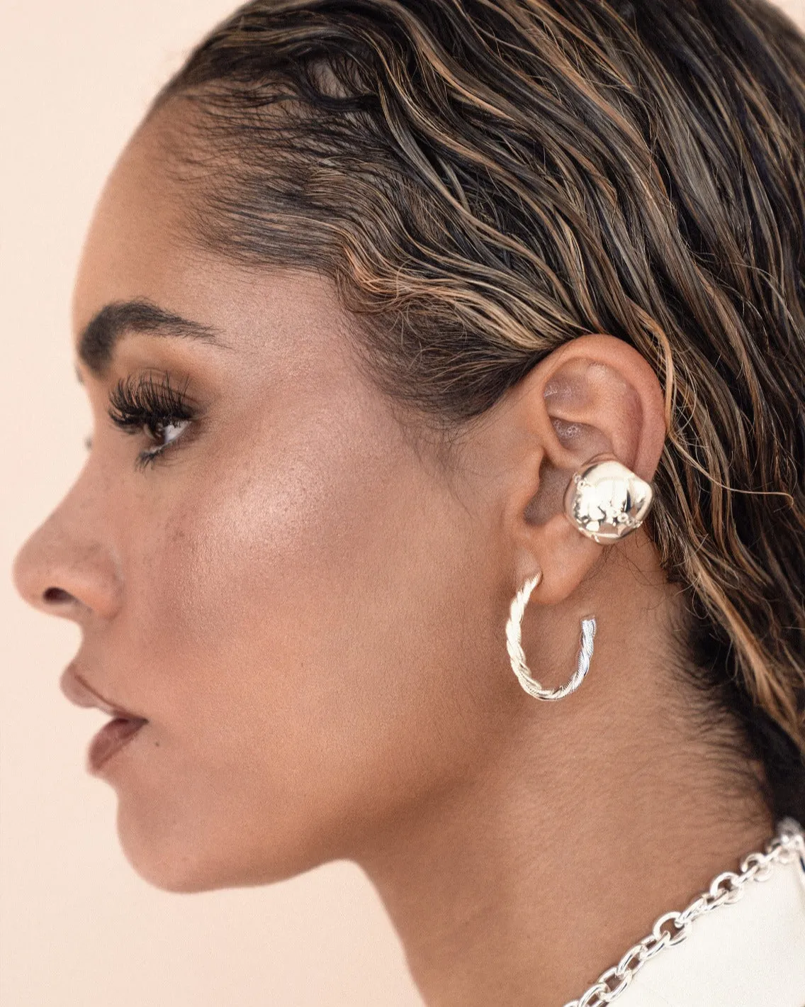 Center Crystal Line Chunky Ear Cuff sold by Boston Proper product image thumbnail 3