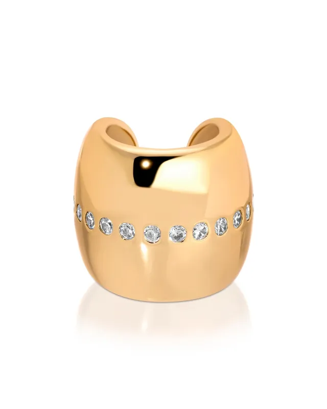 Center Crystal Line Chunky Ear Cuff sold by Boston Proper