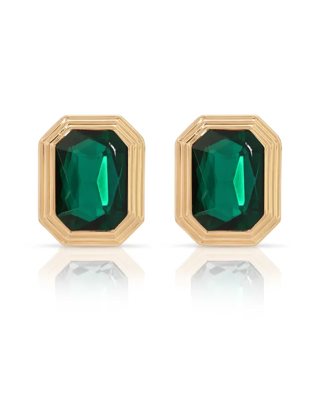 Emerald Deco Earrings sold by Boston Proper