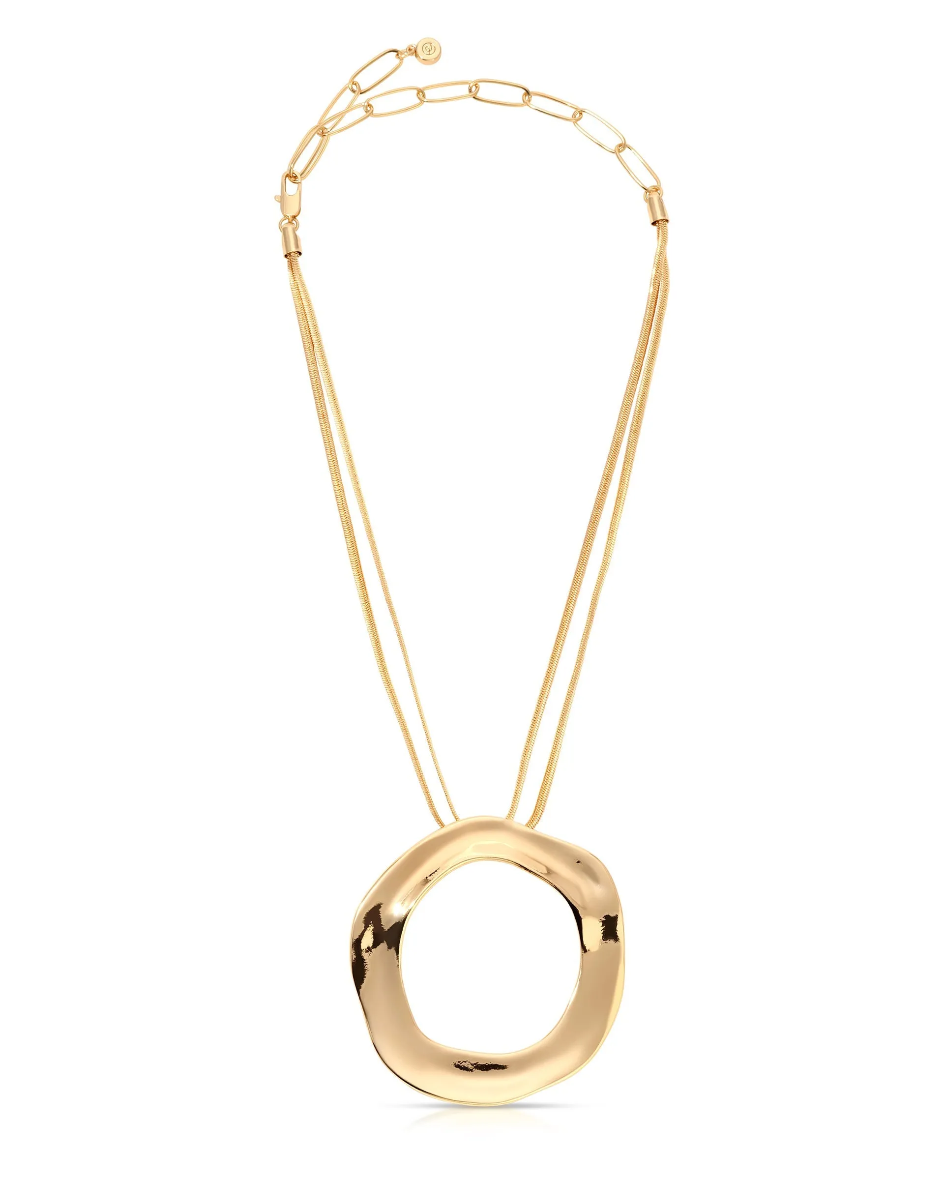 Open Circle Pavè Necklace sold by Boston Proper product image thumbnail 5