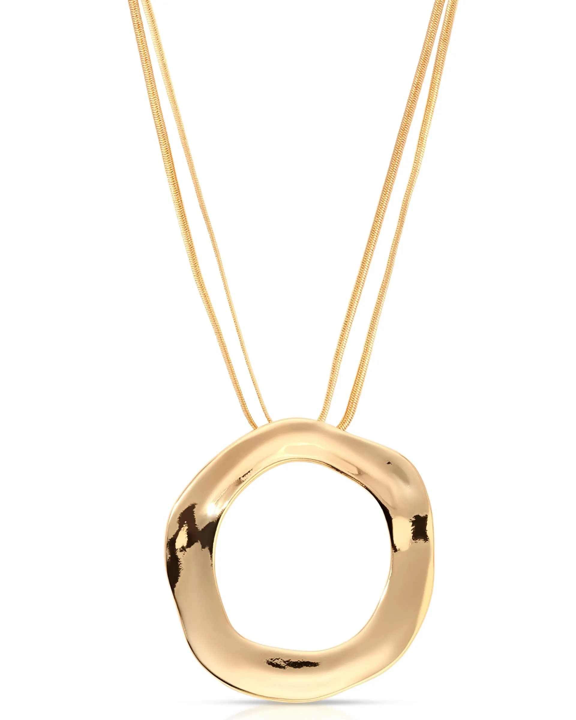 Open Circle Pavè Necklace sold by Boston Proper