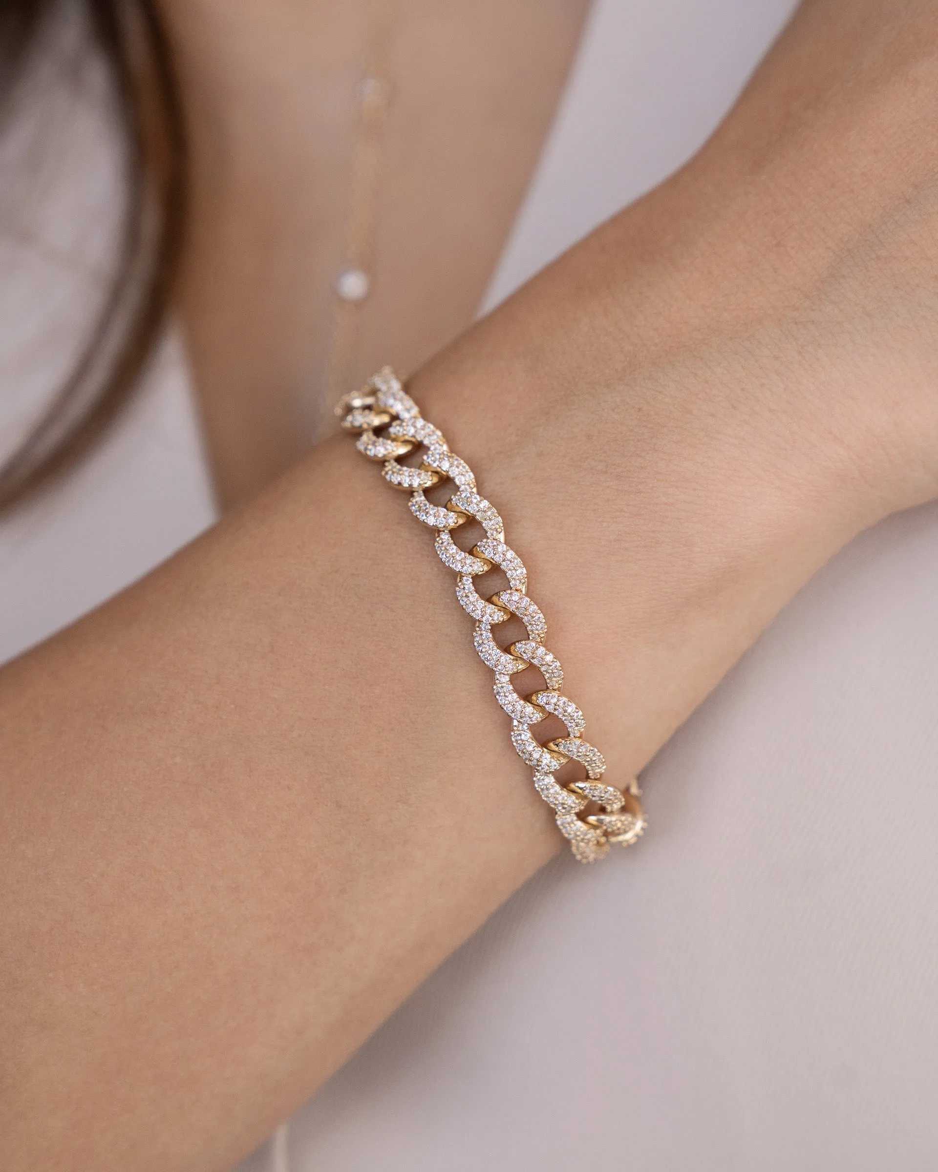 Embellished Pave Chain Bracelet sold by Boston Proper product image thumbnail 2