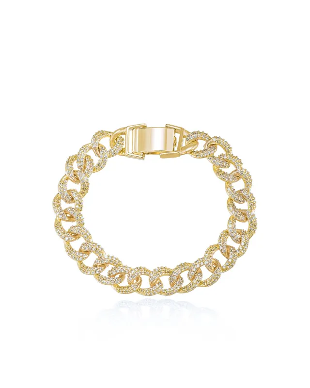 Embellished Pave Chain Bracelet sold by Boston Proper