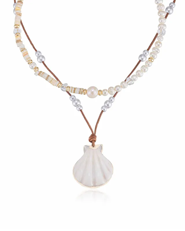 Beach Days Shell Pendant Necklace Set sold by Boston Proper
