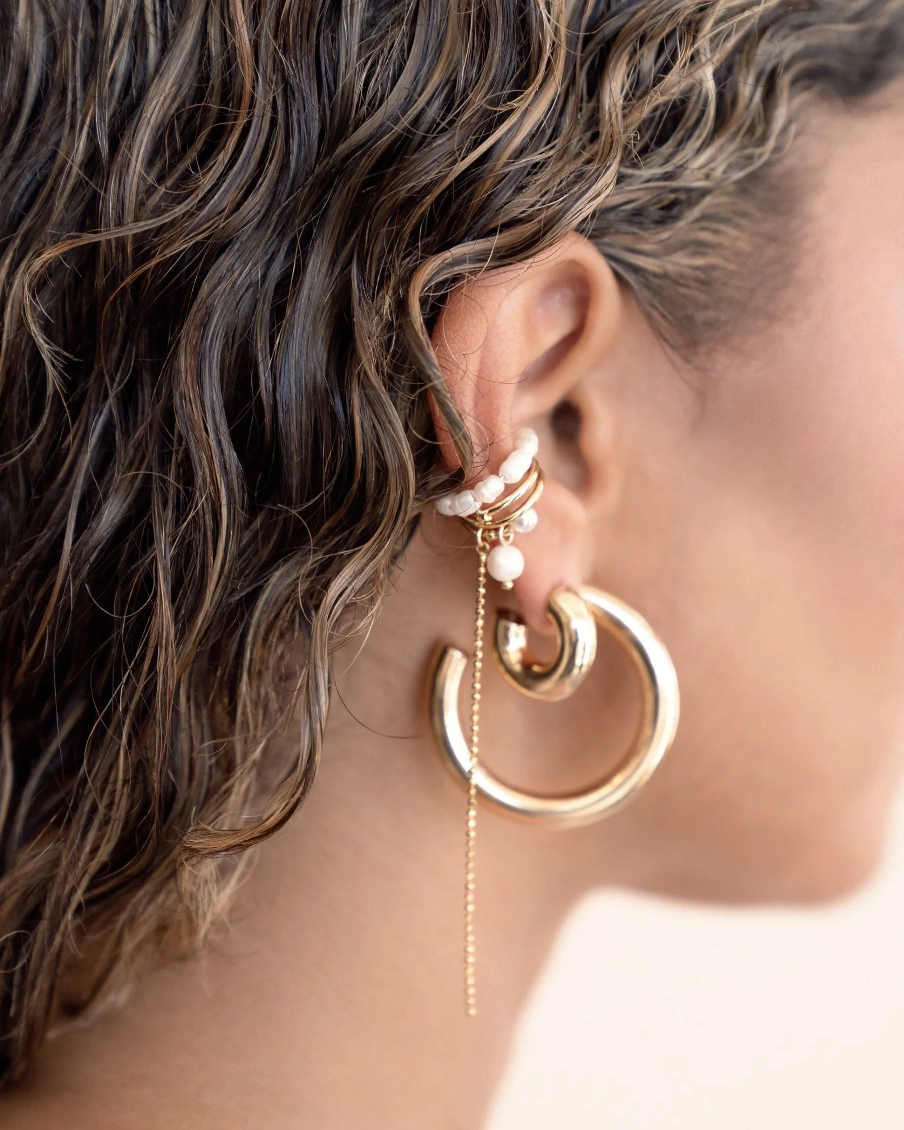 Pearl Drama Ear Cuff Set sold by Boston Proper product image thumbnail 2