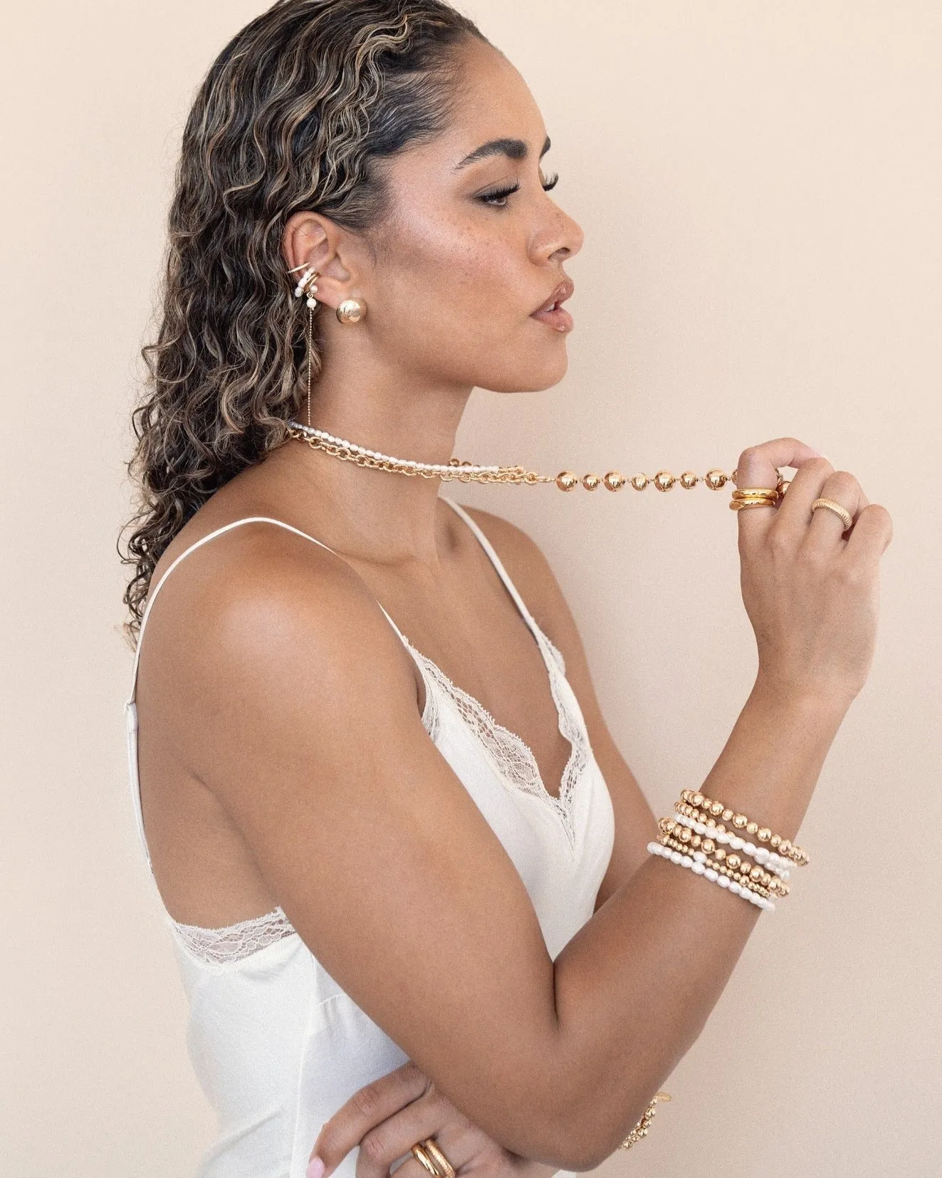 Pearl Drama Ear Cuff Set sold by Boston Proper product image thumbnail 5