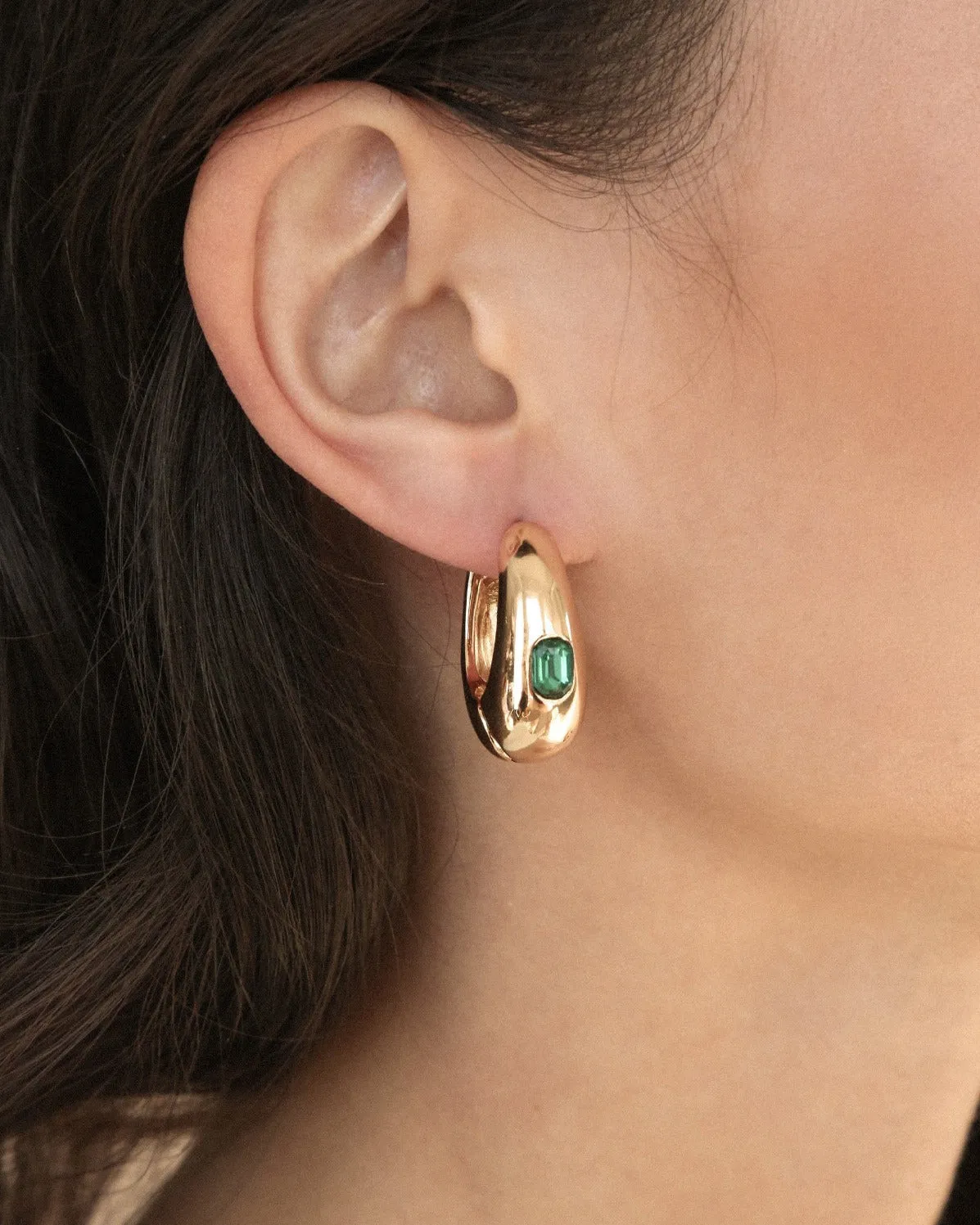 Emerald Deco Hoops sold by Boston Proper product image thumbnail 2
