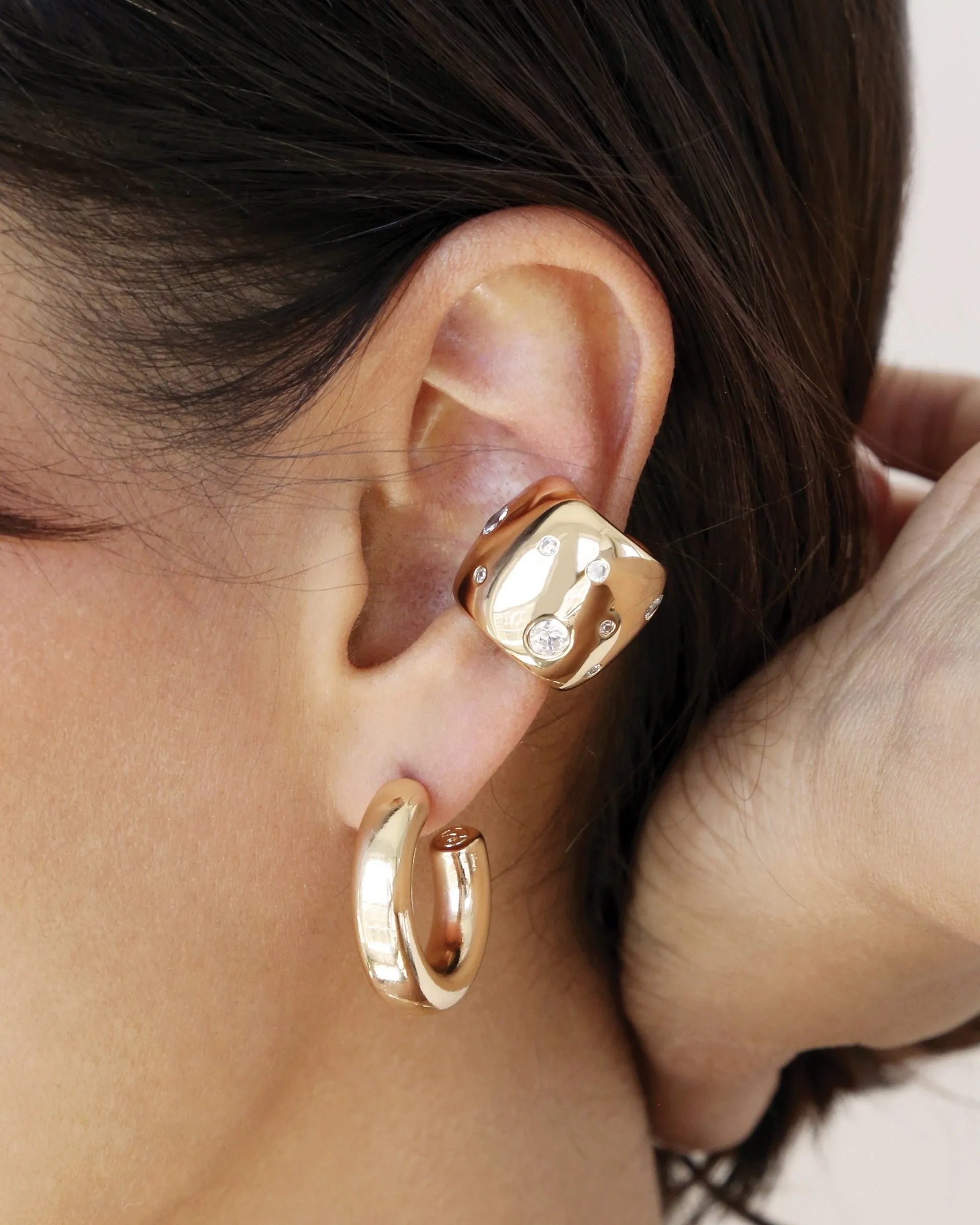 Scattered Crystal Chunky Ear Cuff sold by Boston Proper product image thumbnail 2