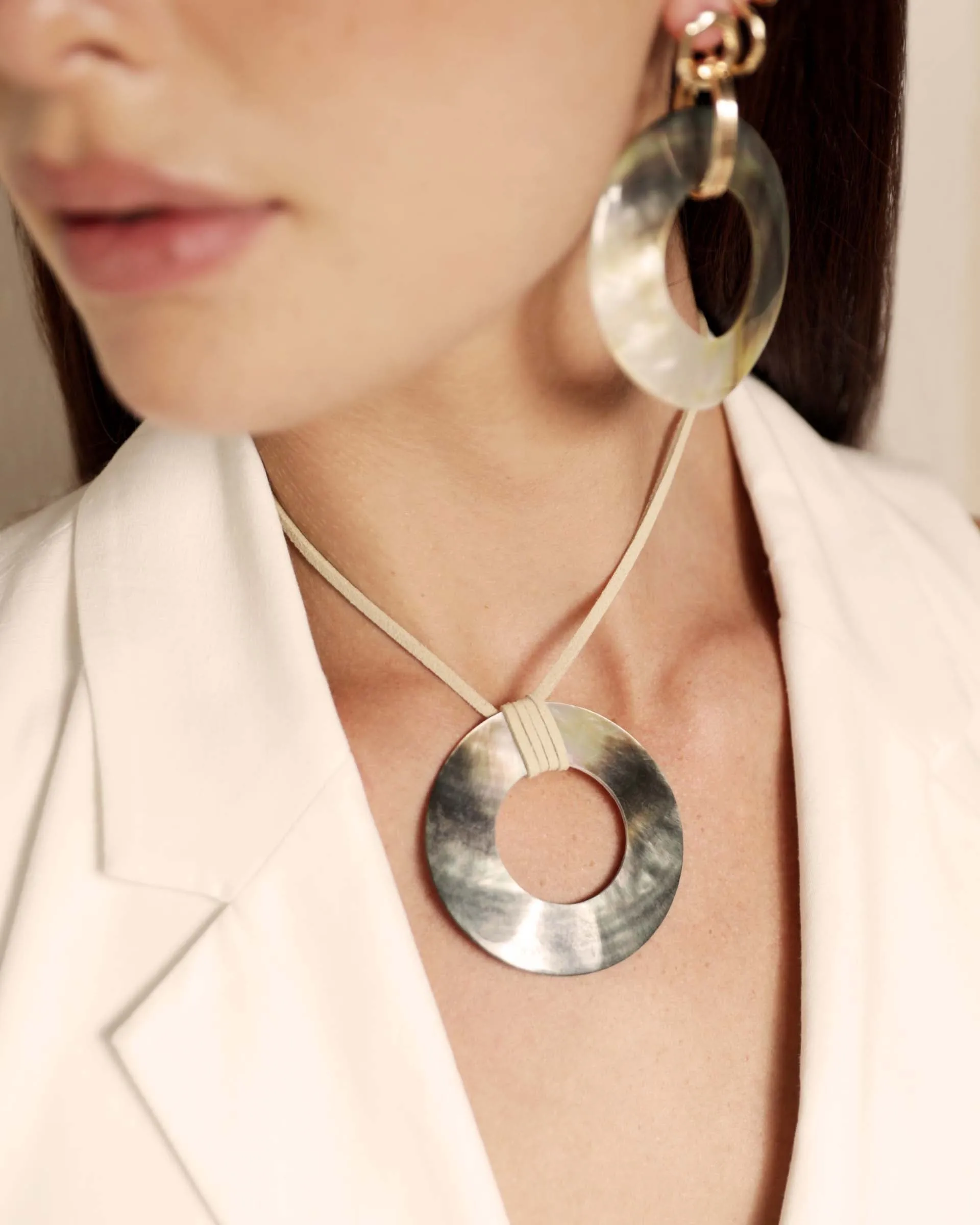 Iridescent Shell Necklace sold by Boston Proper product image thumbnail 2