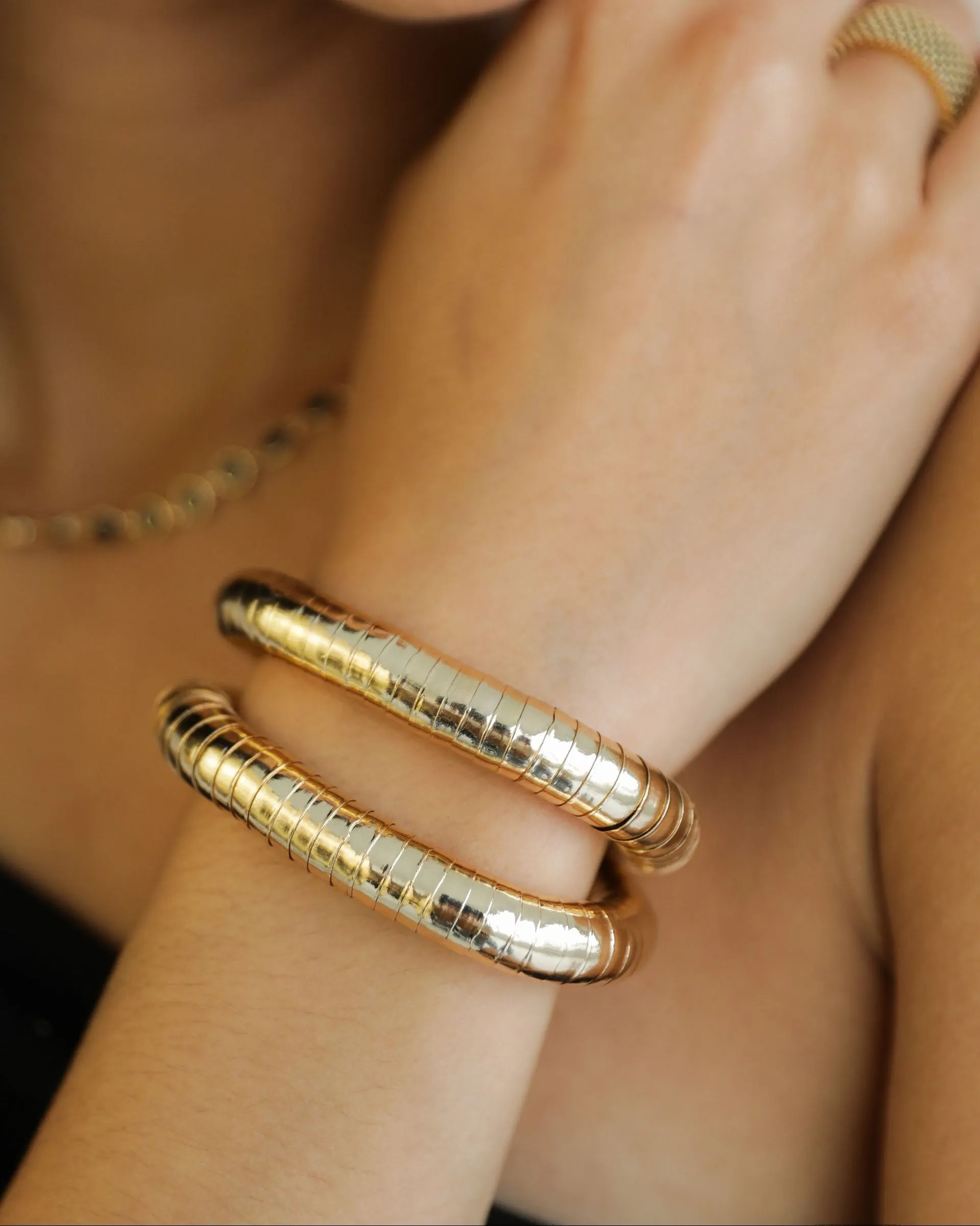Liquid Gold Stretch Bracelet Set sold by Boston Proper product image thumbnail 2